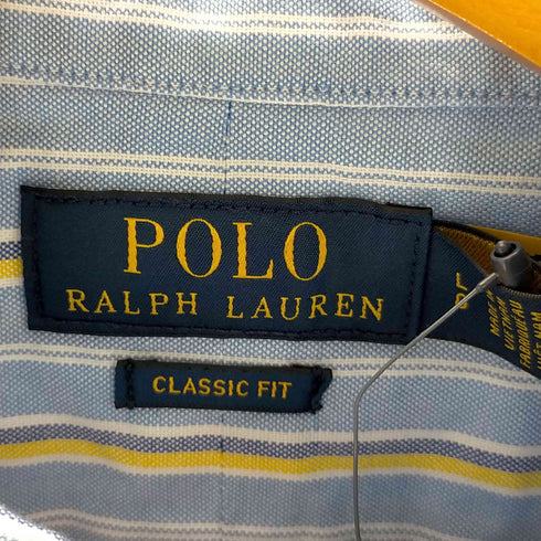 ポロラルフローレン POLO RALPH LAUREN classic fit クラシック フィット ストライプド オックスフォード シャツ メンズ L 180/100A