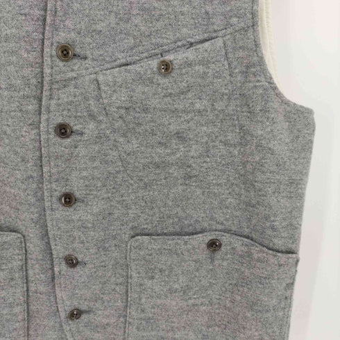 スティルバイハンド STILL BY HAND ナイロン混 ウール 5ポケット ノーカラー ベスト メンズ JPN:48