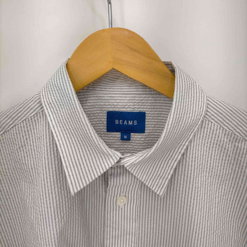 ビームス BEAMS クールマックス(R) シアサッカー シャツ メンズ JPN:M