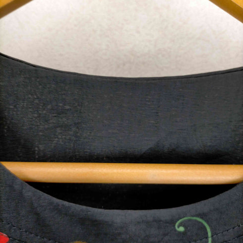 花柄半袖Tシャツ レディース