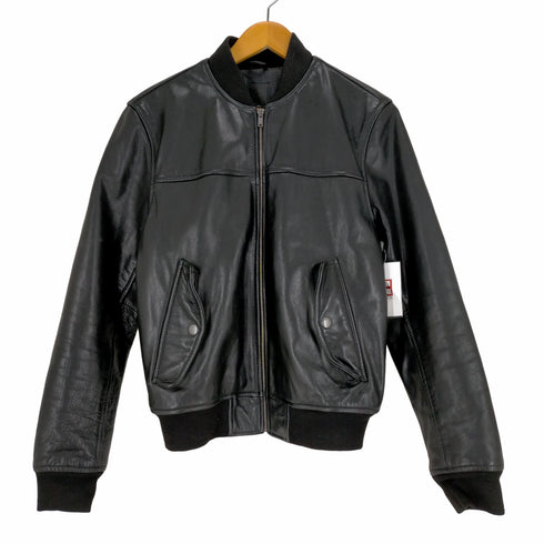 ギャップ Gap 14AW LEATHER BOMBER TRUEBLACK レザーボンバージャケット メンズ JPN:S