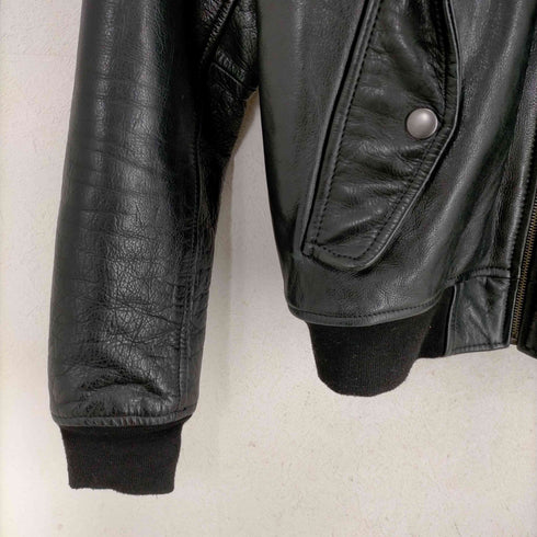 ギャップ Gap 14AW LEATHER BOMBER TRUEBLACK レザーボンバージャケット メンズ JPN:S