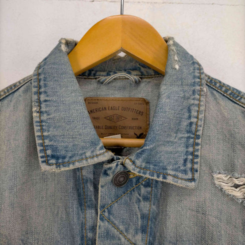 アメリカンイーグルアウトフィッターズ AMERICAN EAGLE OUTFITTERS ダメージ加工デニムジャケット メンズ import:M