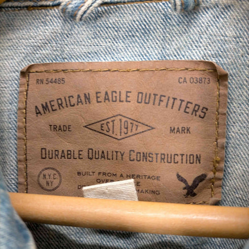 アメリカンイーグルアウトフィッターズ AMERICAN EAGLE OUTFITTERS ダメージ加工デニムジャケット メンズ import:M