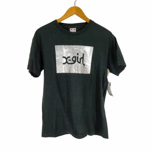 エックスガール X-girl メタリックボックスロゴTシャツ レディース FREE