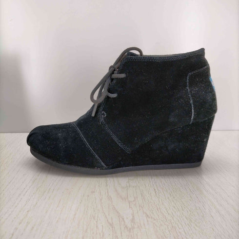 トムス TOMS スウェードヒールブーツ レディース M8