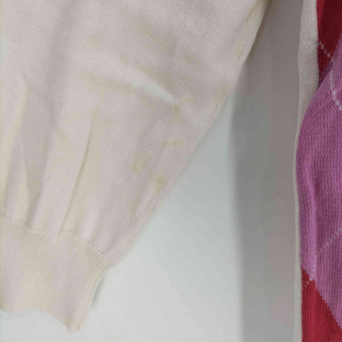 マッキントッシュフィロソフィー MACKINTOSH PHILOSOPHY アーガイル柄 Vネックコットンニット セーター レディース EUR:38