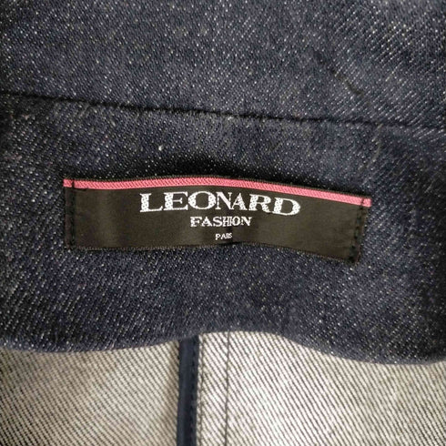 レオナール LEONARD ペイズリービジュー装飾 デニムテーラードジャケット レディース 9AR