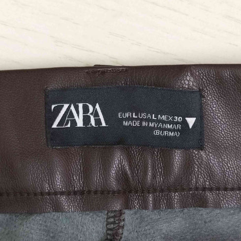 ザラ ZARA FAUX LEATHER LEGGINGS フェイクレザーレギンス レディース L