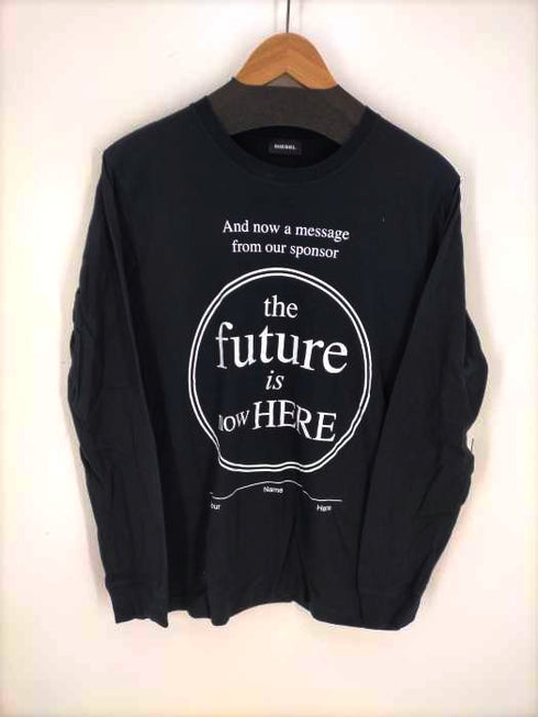 ディーゼル DIESEL THE FUTURE IS NOW HERE L/S TEE メンズ S