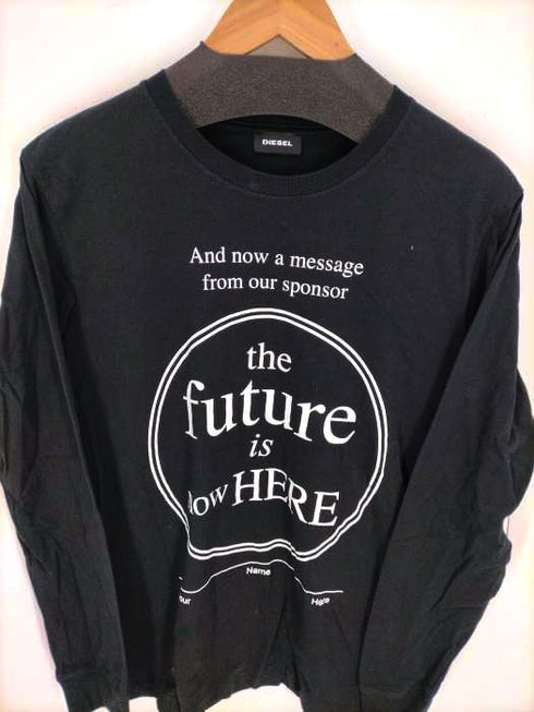 ディーゼル DIESEL THE FUTURE IS NOW HERE L/S TEE メンズ S