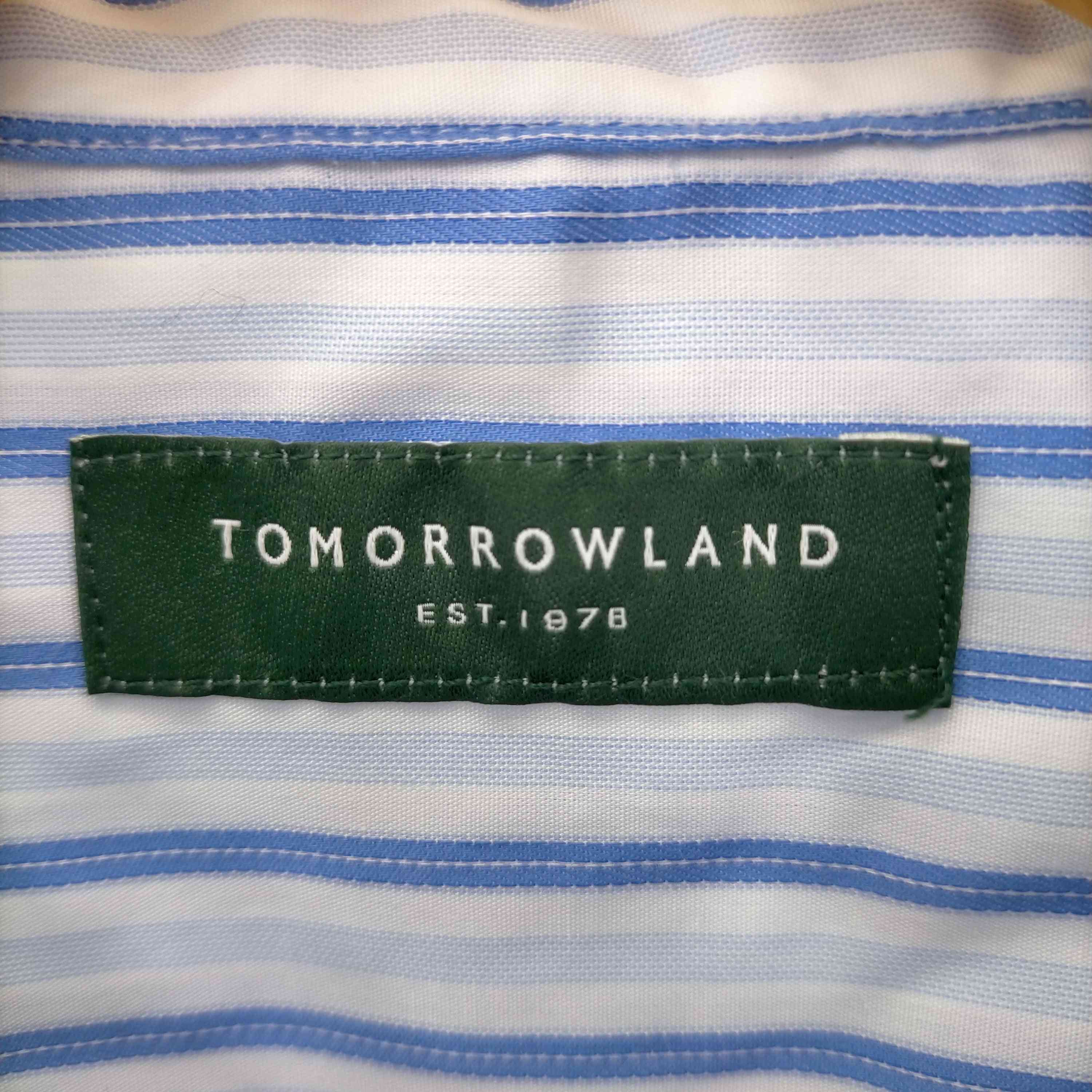 トゥモローランド TOMORROWLAND 23SS ストライプバンドカラーシャツ