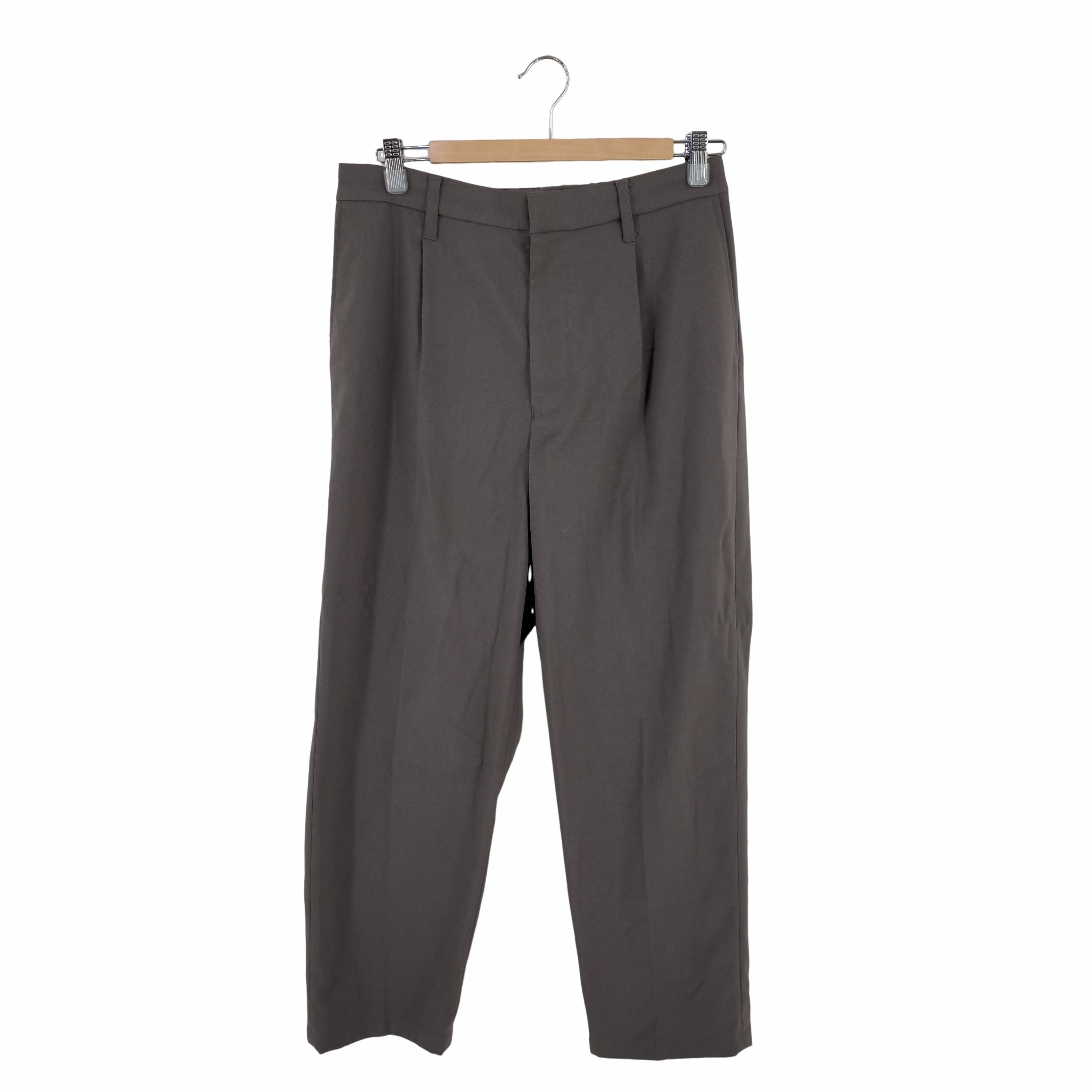 HIGH COUNT PEACH GABA DEEP TUCK PANTS - スラックス