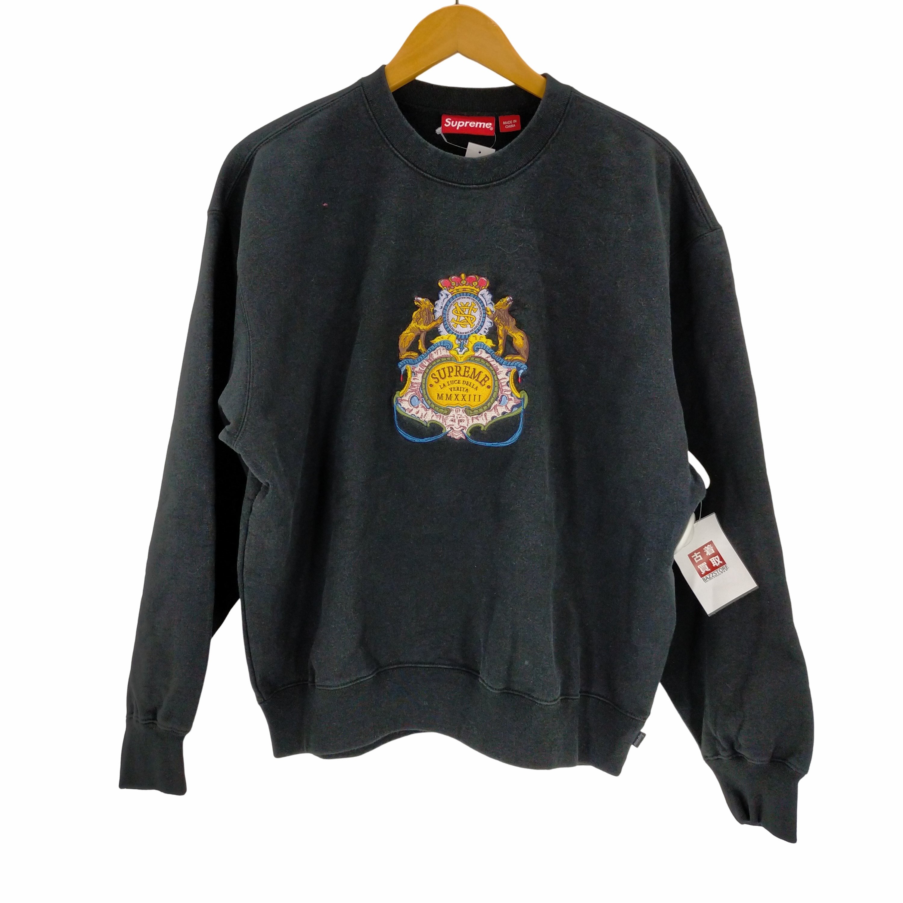 シュプリーム Supreme 23SS crest crewneck メンズ import：S