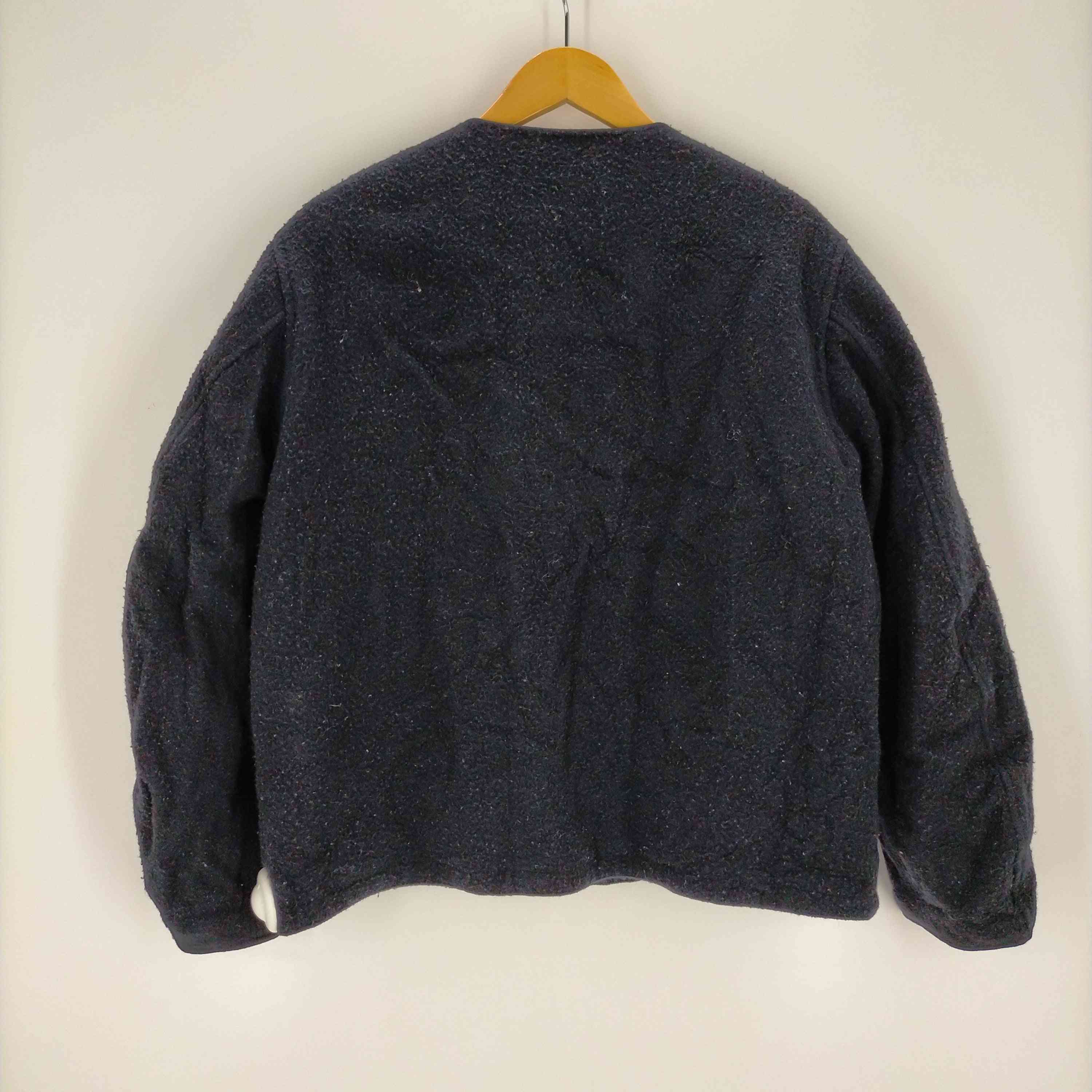 アンフィル unfil NAPPED WOOL-MELTON COLLARLESS REVERSIBLE BLOUSON メンズ JPN：3 –  ブランド古着買取販売バズストア