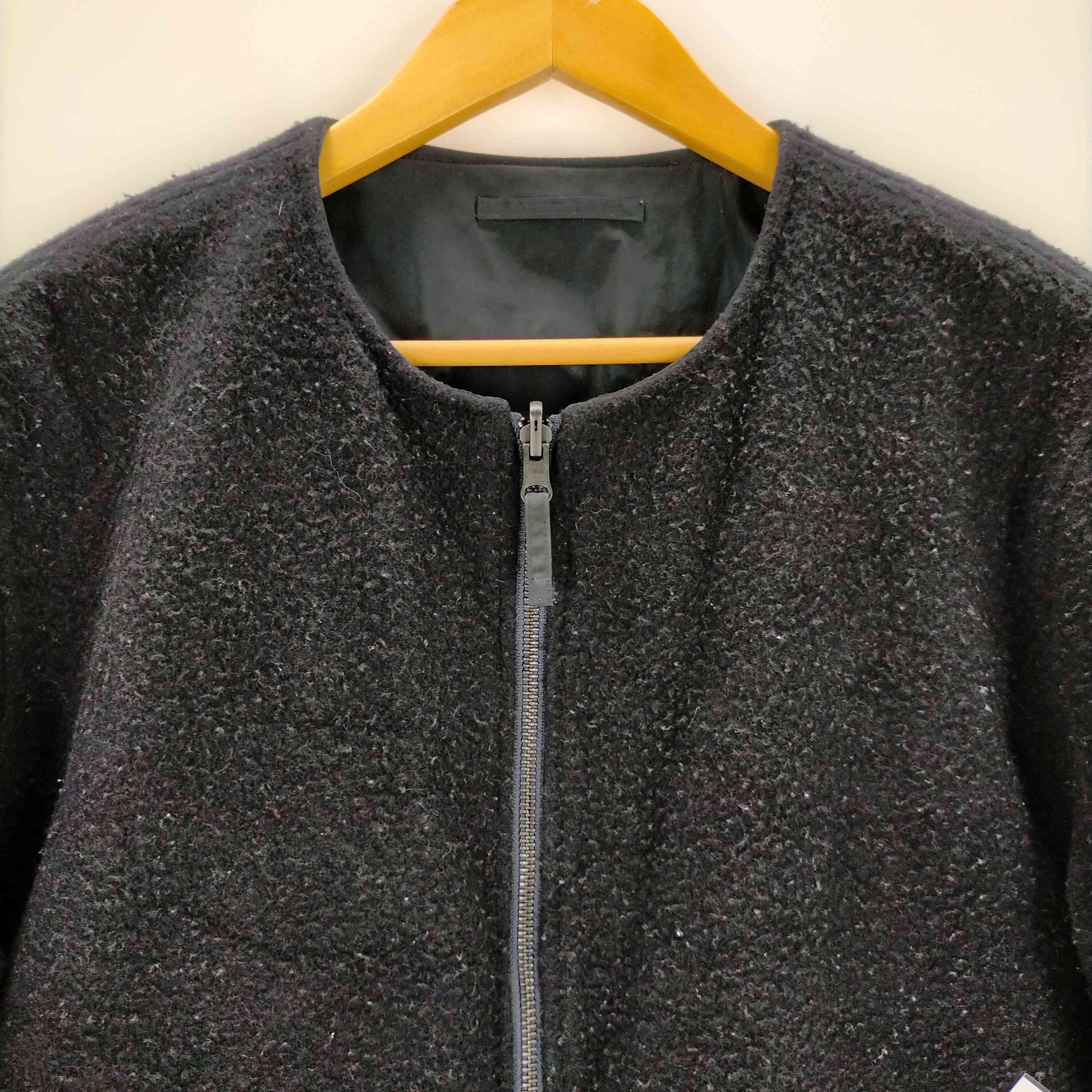 アンフィル unfil NAPPED WOOL-MELTON COLLARLESS REVERSIBLE BLOUSON メンズ JPN：3 –  ブランド古着買取販売バズストア