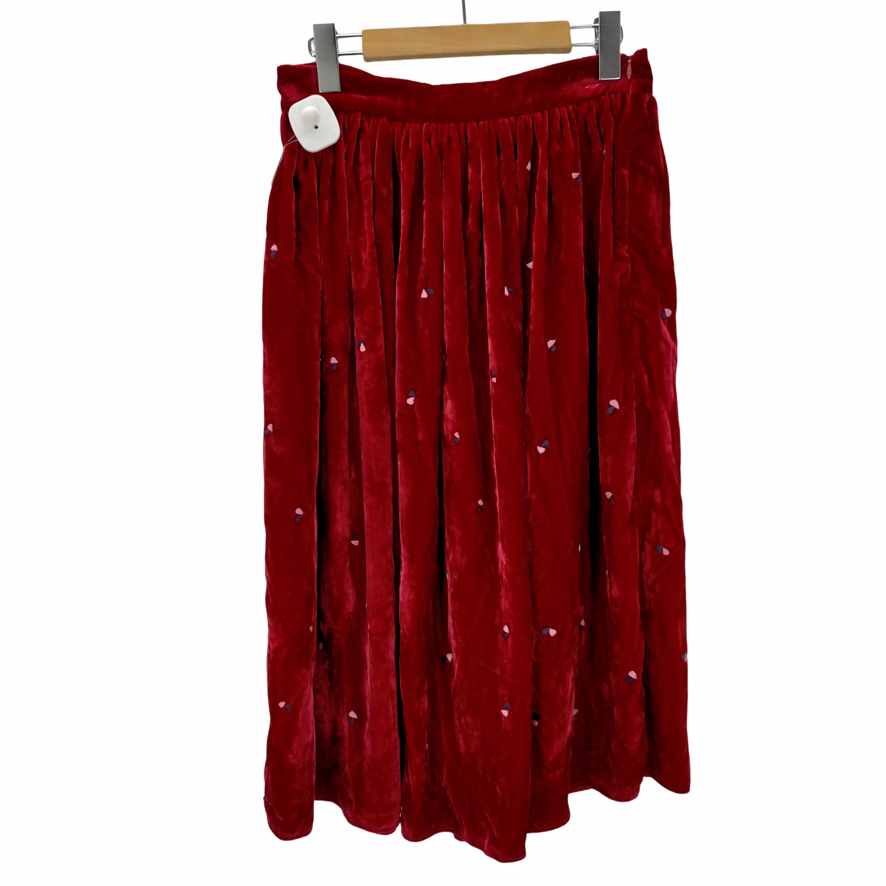 ジュップバイジャッキー jupe by jackie 花刺繍 ベロア スカート
