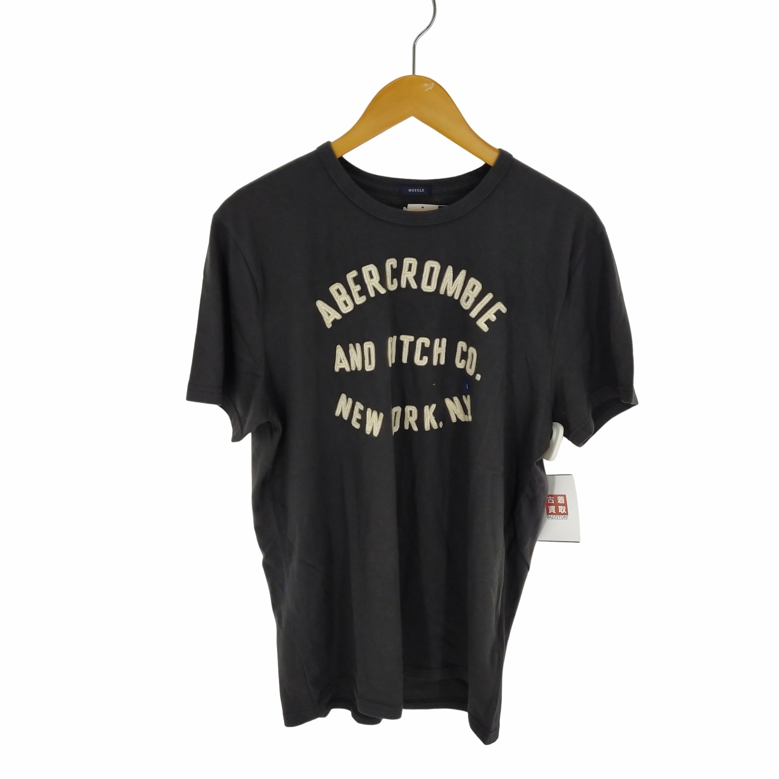 アバクロンビーアンドフィッチ Abercrombie & Fitch S/S ロゴワッペンTシャツ メンズ JPN：L