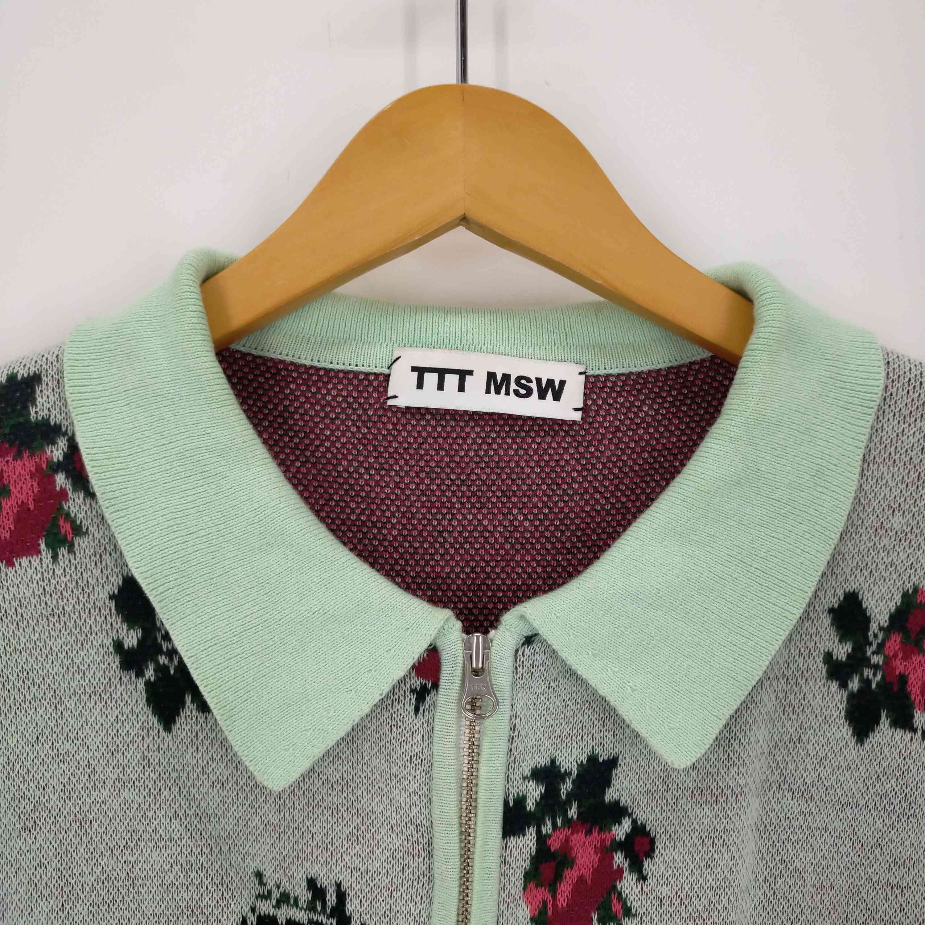 ティーモダンストリートウエア TTT_MSW flower knit polo メンズ FREE