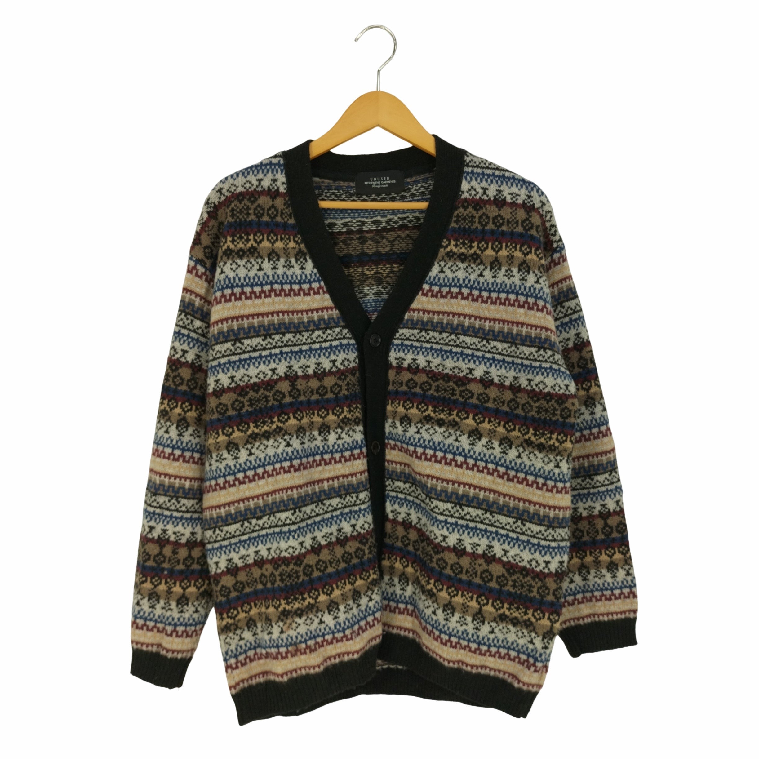 アンユーズド UNUSED 5G Fairisle Cardigan フェアアイルニット