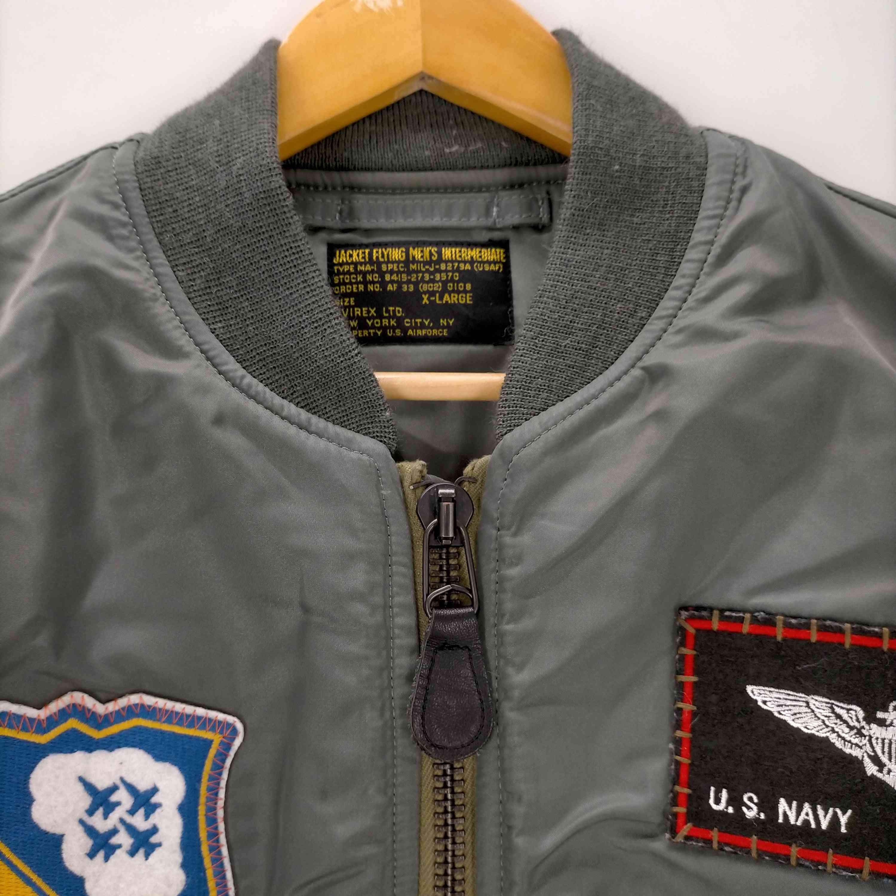 アヴィレックス AVIREX REMAKE MA-1 BLUE ANGELS メンズ import：XL