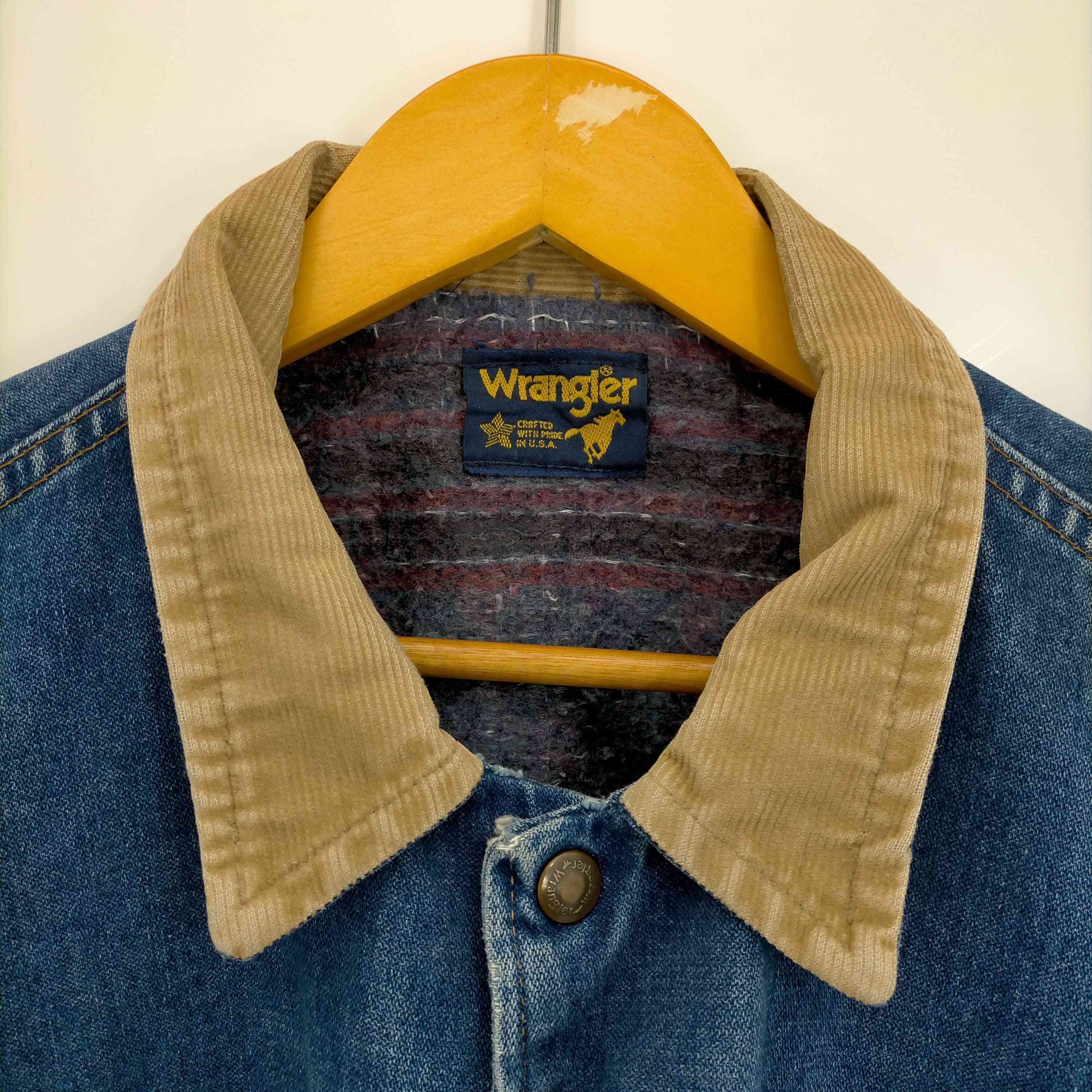 ラングラー Wrangler 80-90s 襟コーデュロイ ブランケット