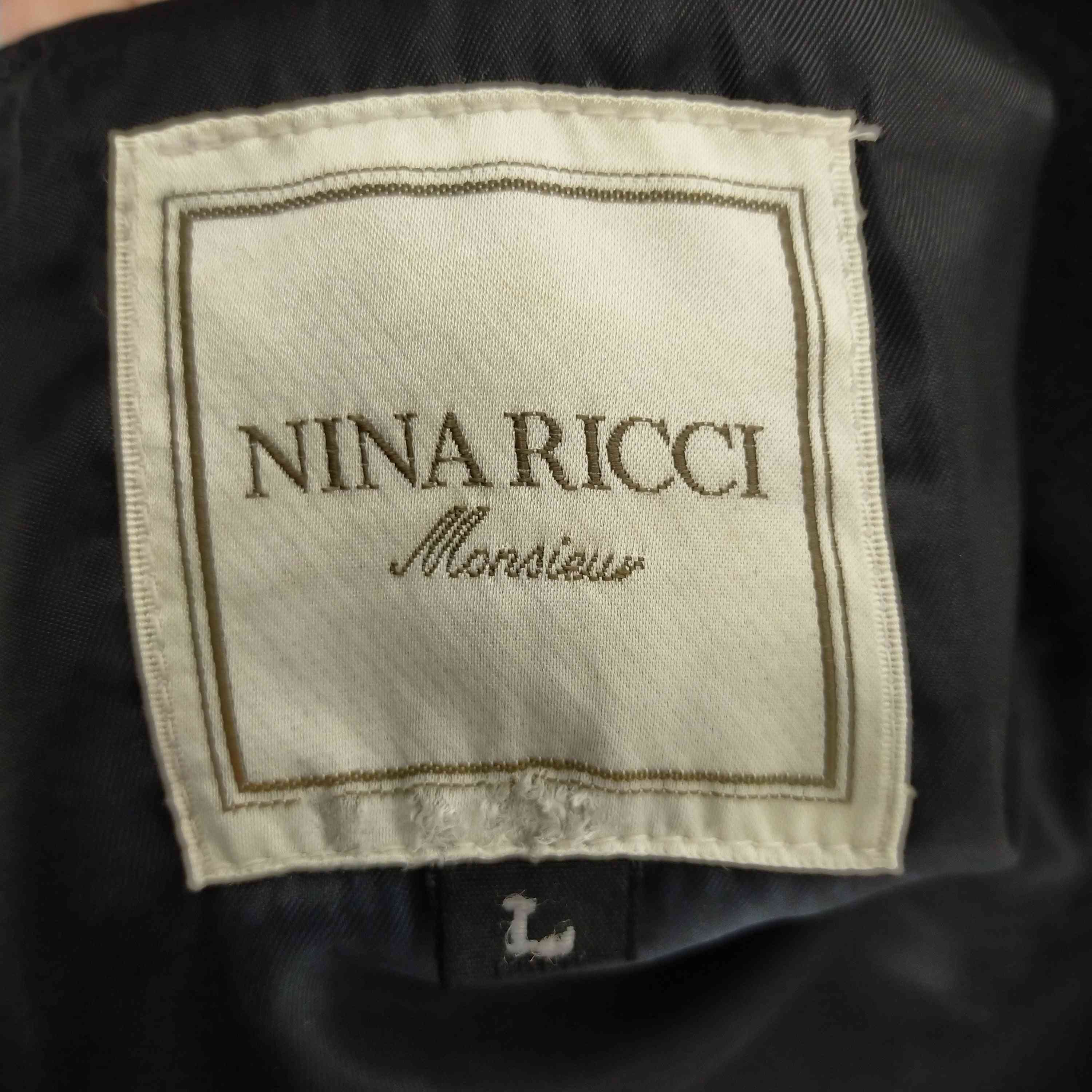 ニナリッチ NINA RICCI カシミヤ混 ウールステンカラーコート メンズ