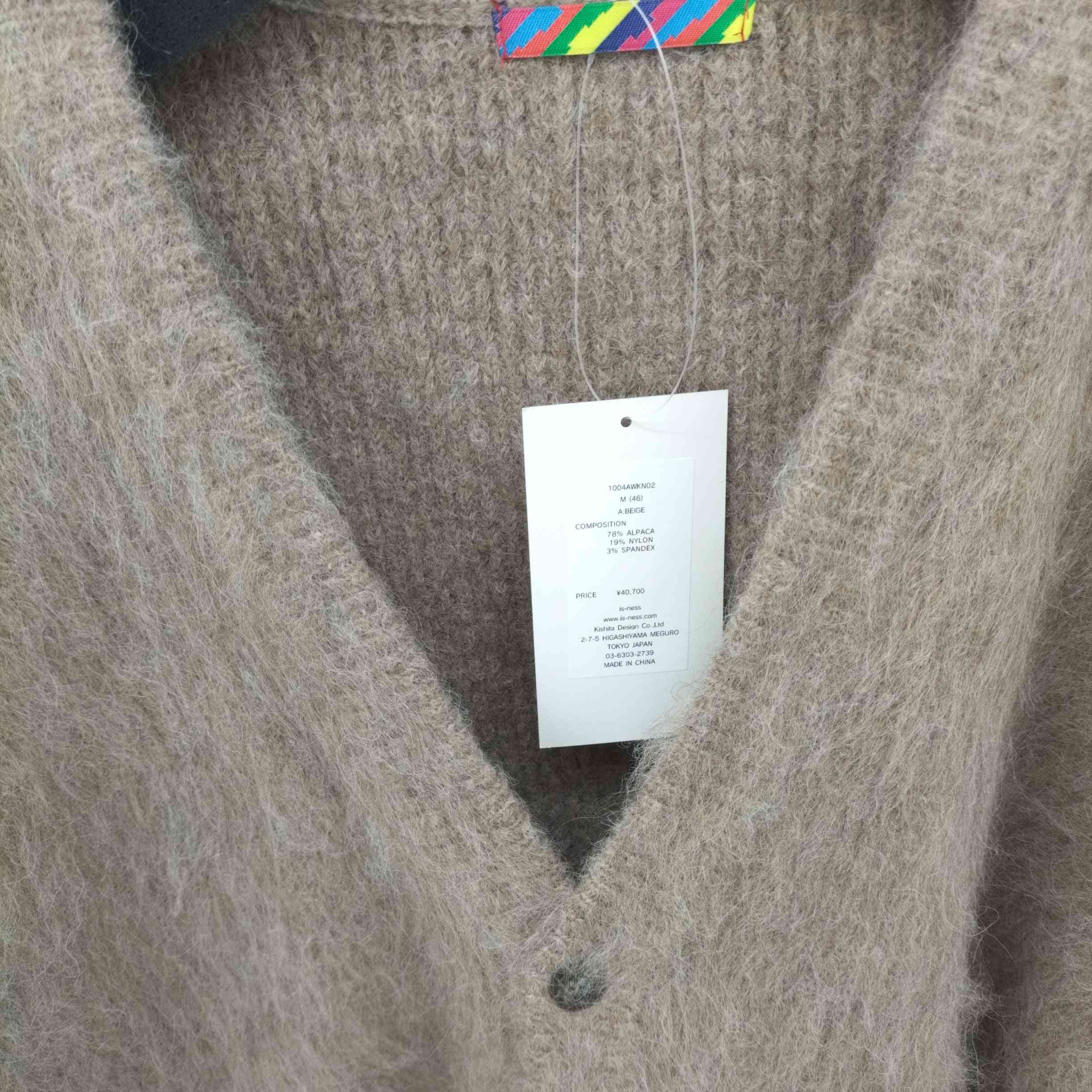 イズネス is-ness ALPACA CARDIGAN アルパカカーディガン メンズ JPN ...