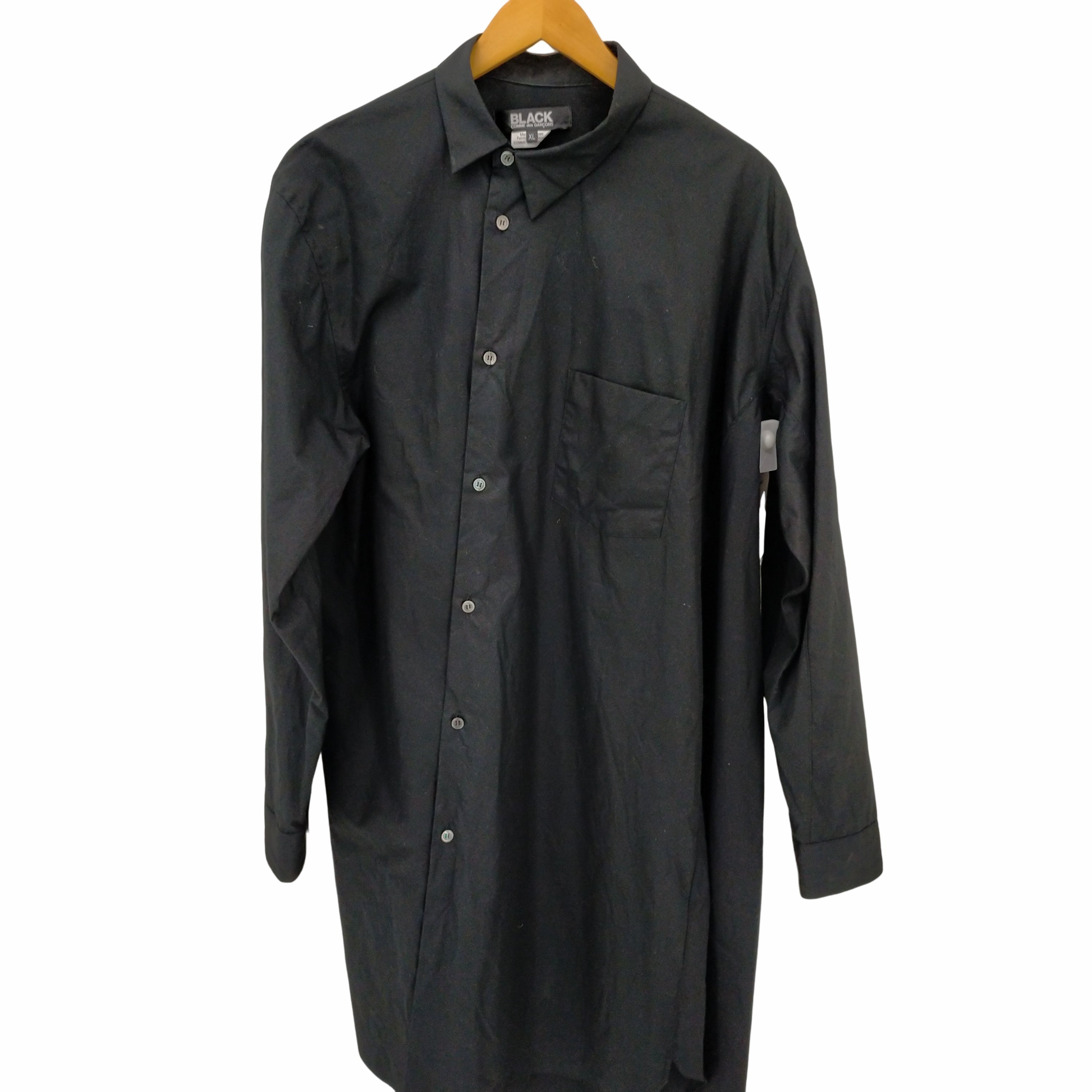 ブラックコムデギャルソン BLACK COMME des GARCONS 22SS 捻じれロングシャツ メンズ JPN：XL