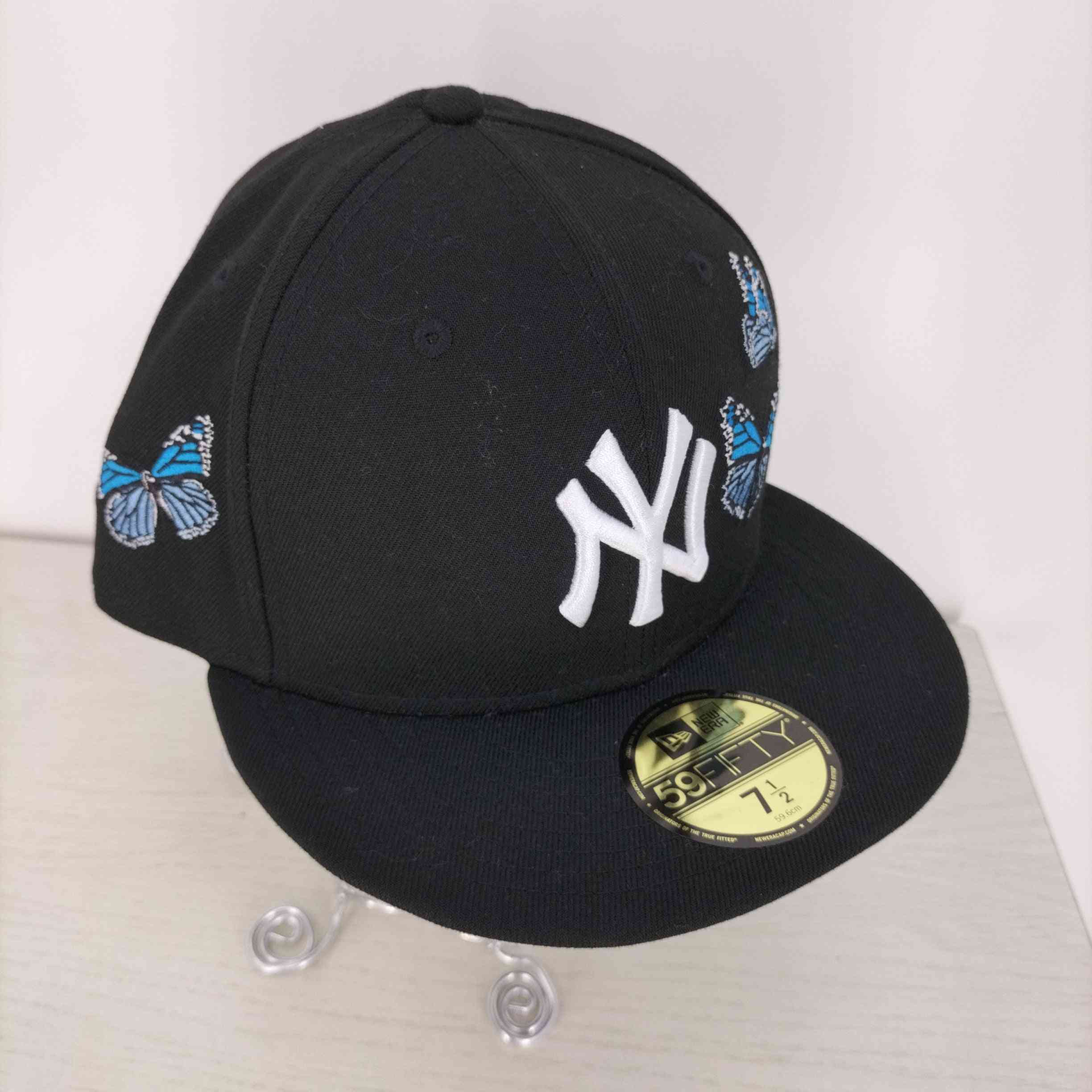new era バタフライ　蝶々　キャップ NEW ERA キャップ LA 刺繍 バード バタフライ 蝶 花【7 3/8