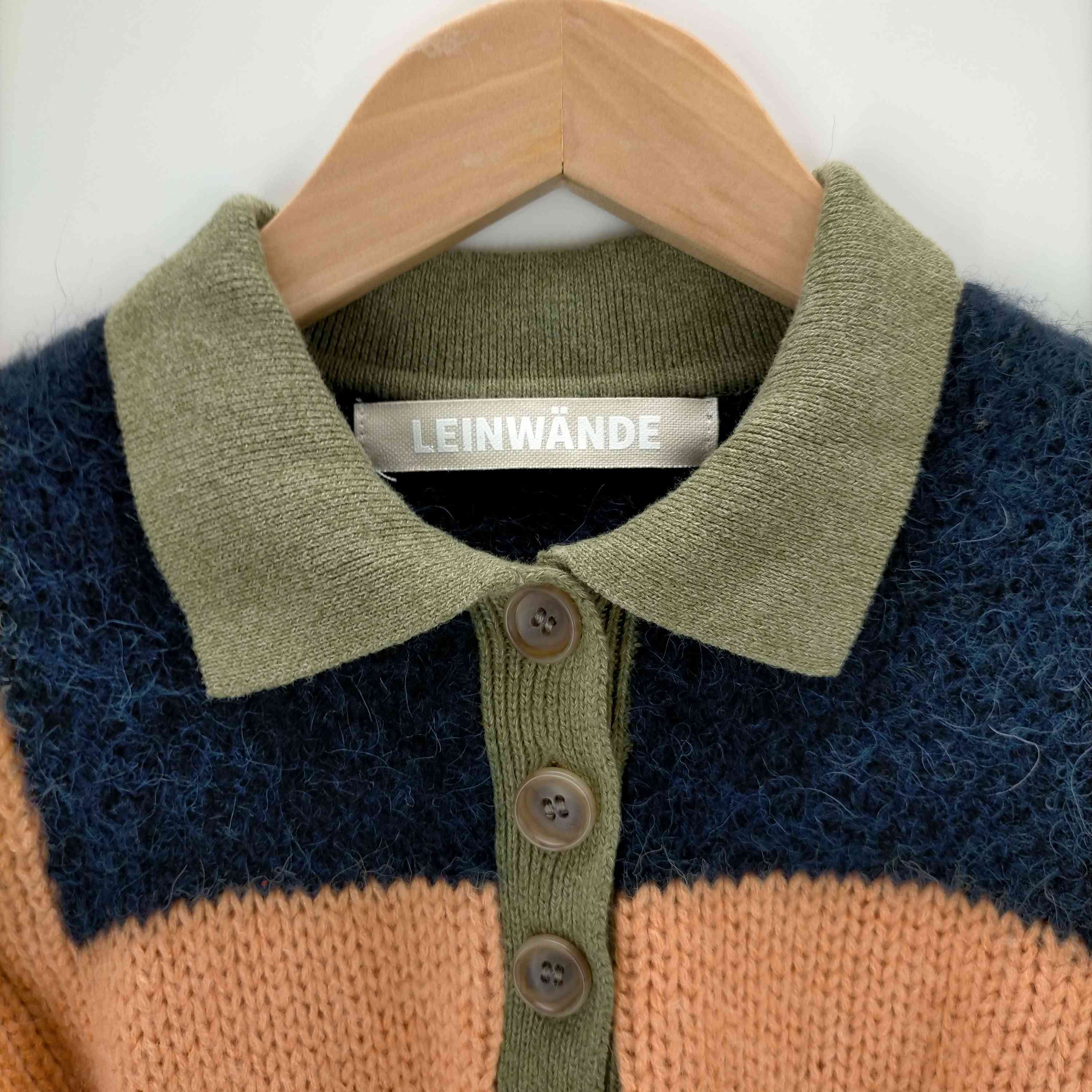 LEINWANDE Blocking Intarsia Polo レディース FREE – ブランド古着