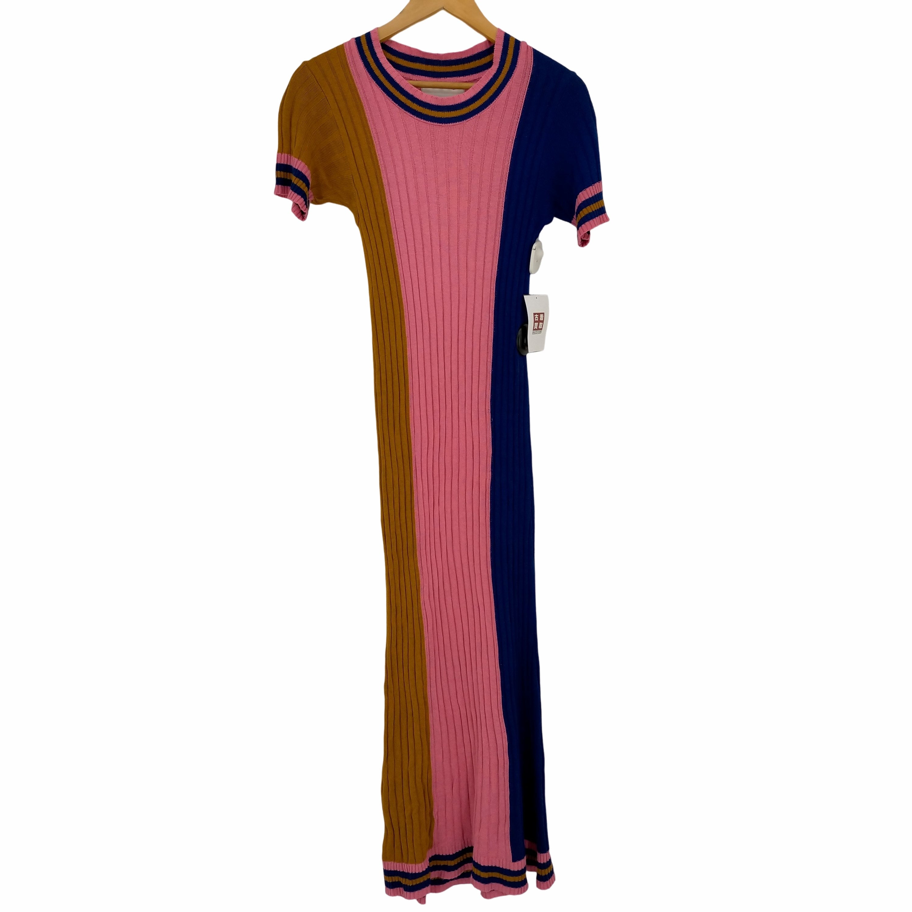 ヘンリックヴィブスコブ Henrik Vibskov TRICOLOR RIBBED KNIT DRESS