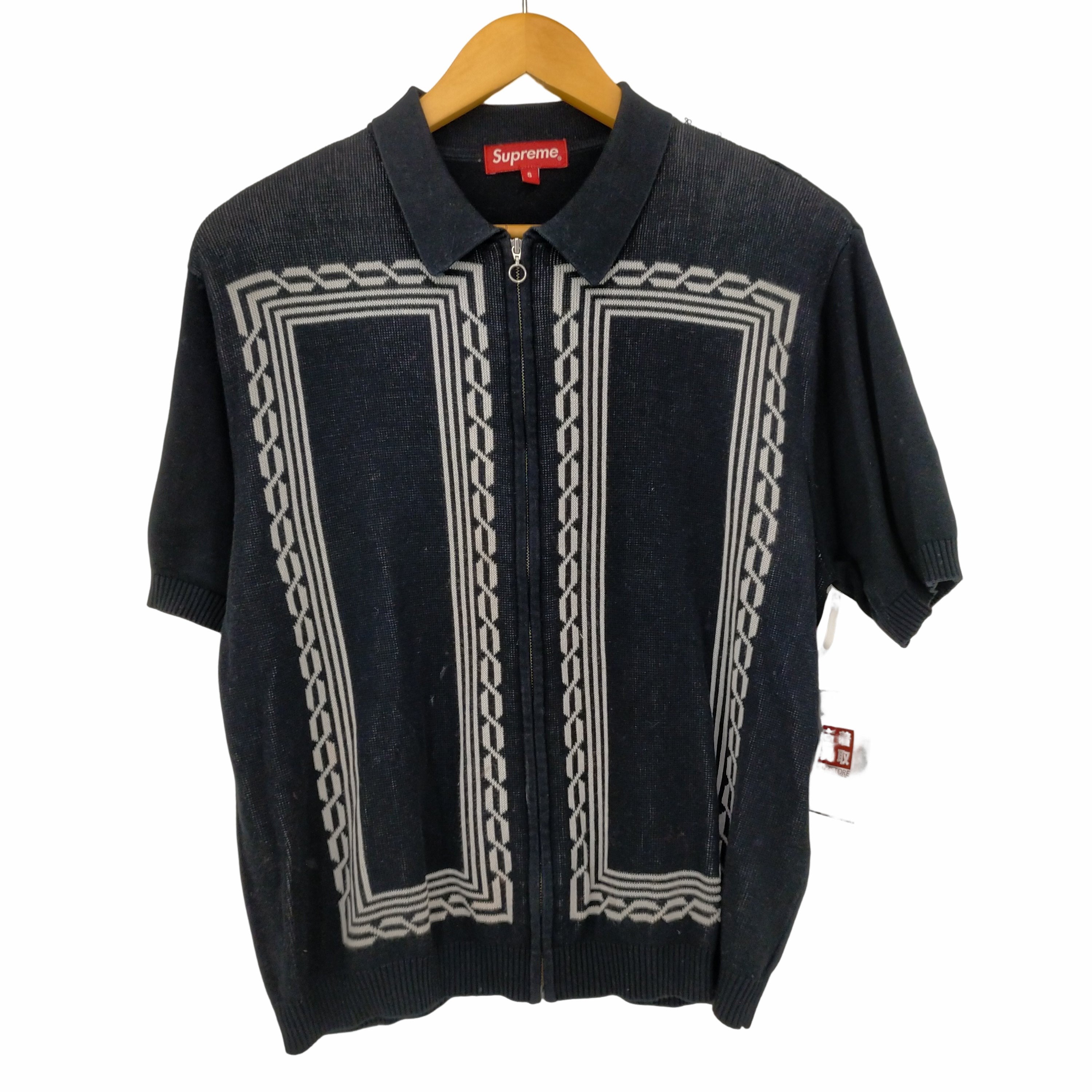 シュプリーム Supreme 17SS Weave Knit Zip Up Polo メンズ import：S