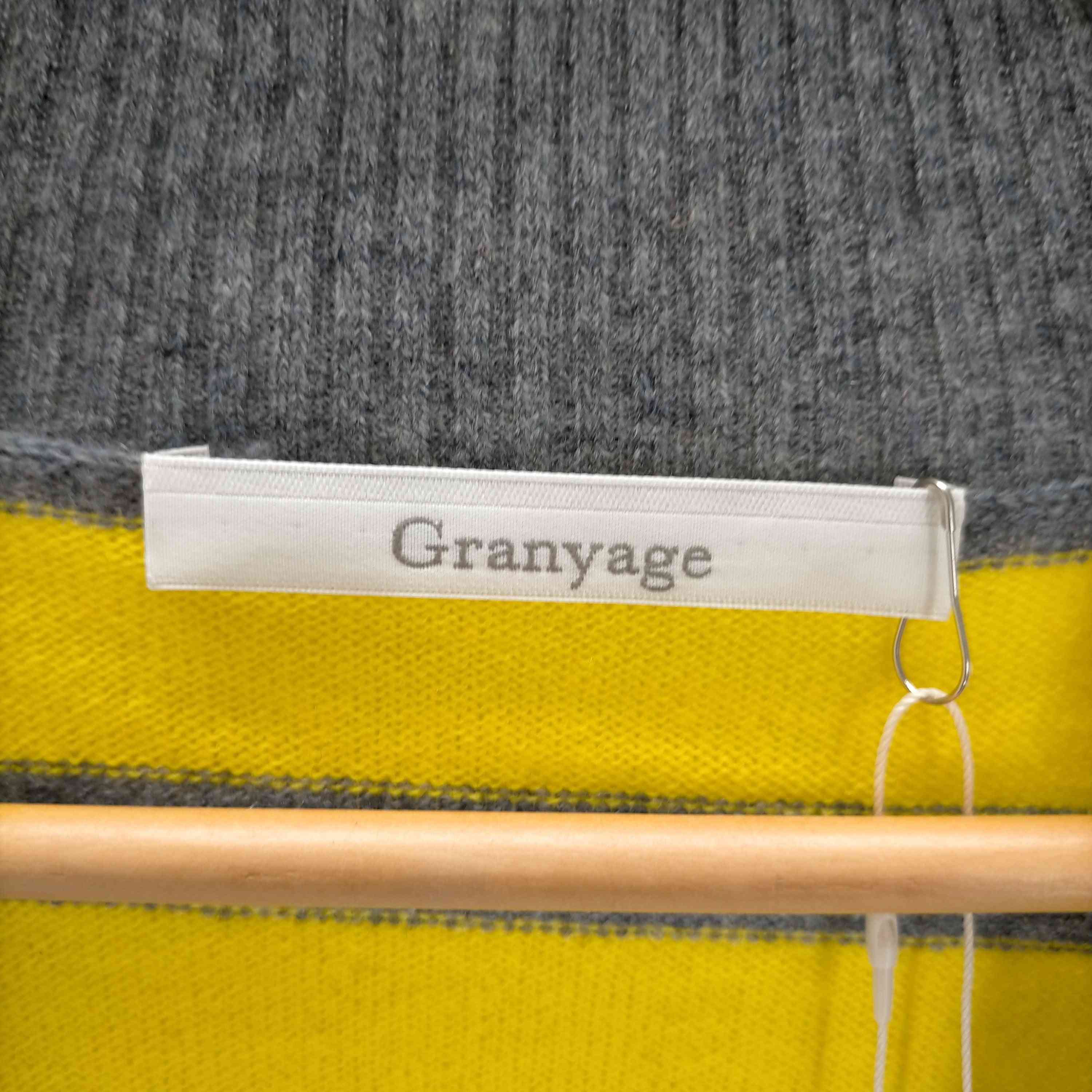 Granyage カシミア100 ボーダーカーディガン メンズ 38