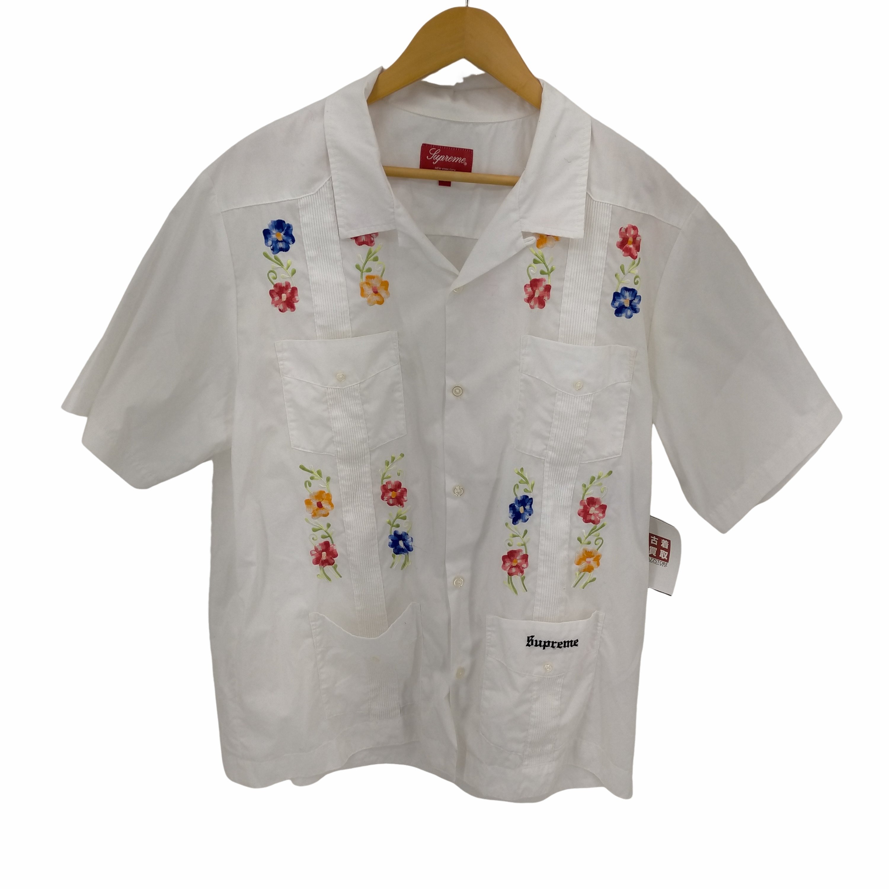 シュプリーム Supreme 19SS FLOEWRS GUAYABERA S/S SHIRT メンズ JPN：L – ブランド古着買取販売バズストア