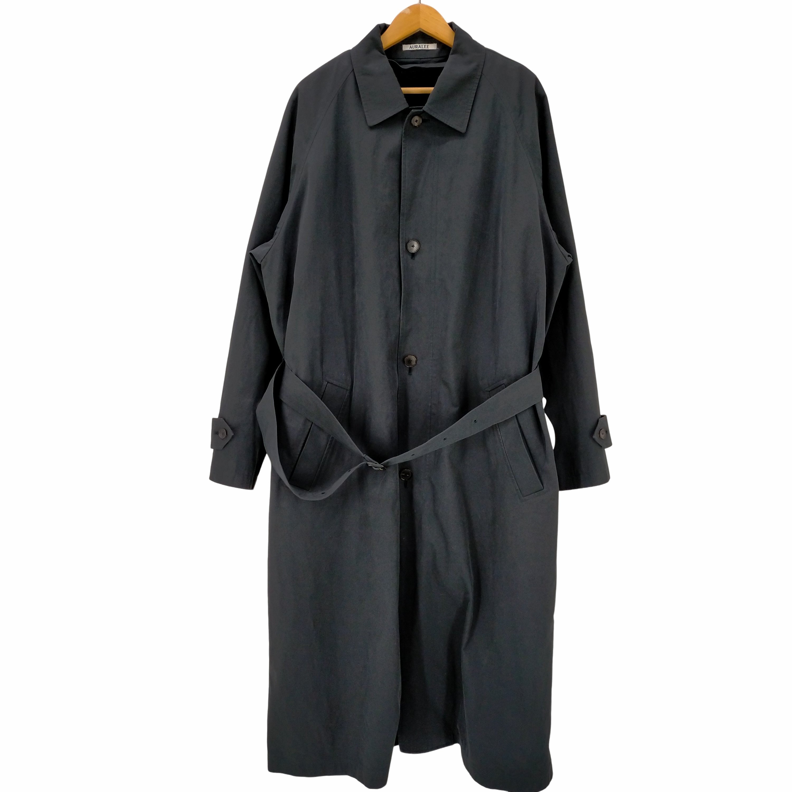 オーラリー AURALEE Finx Hard Twist Gabardine Soutien Collar Coat メンズ JPN：5 –  ブランド古着買取販売バズストア