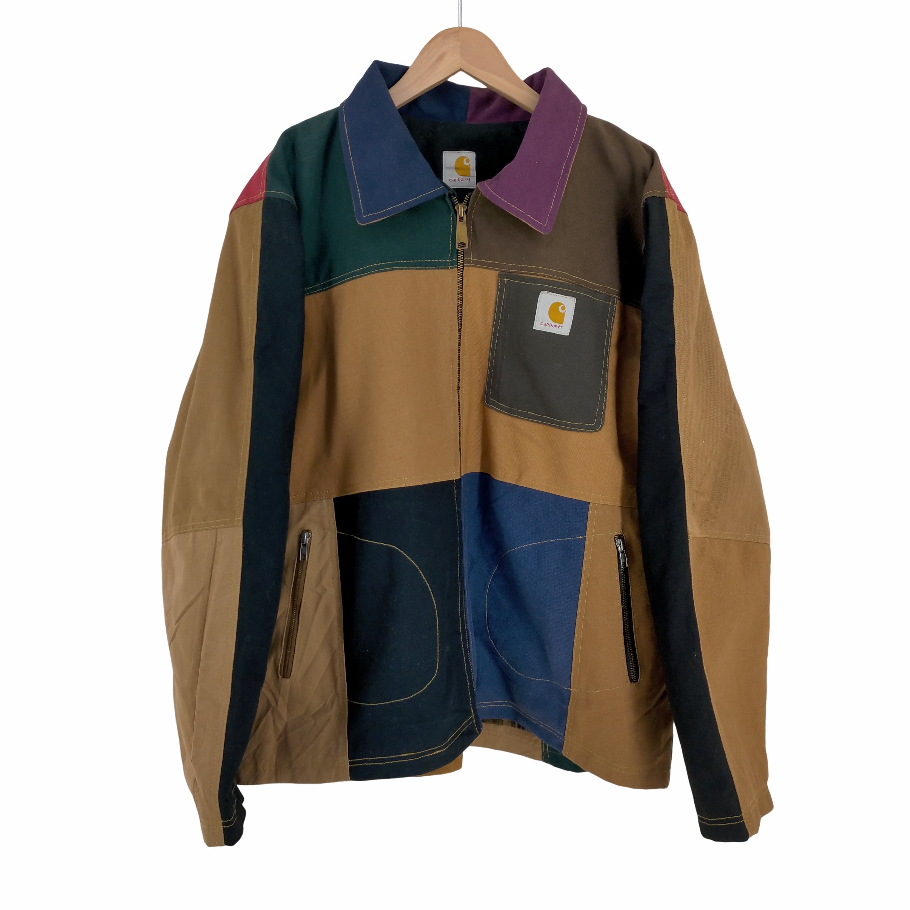 カーハート Carhartt パッチワークリメイク ダックジャケット メンズ 