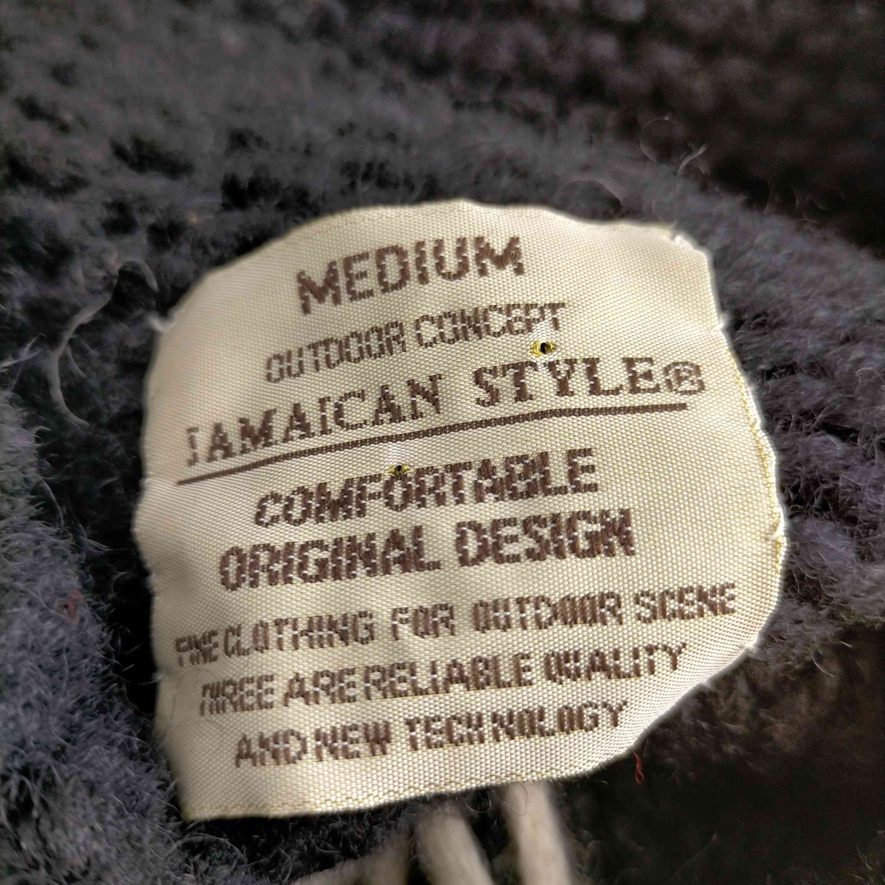 80s】 Jamaican Style ドクロ カウチンニット