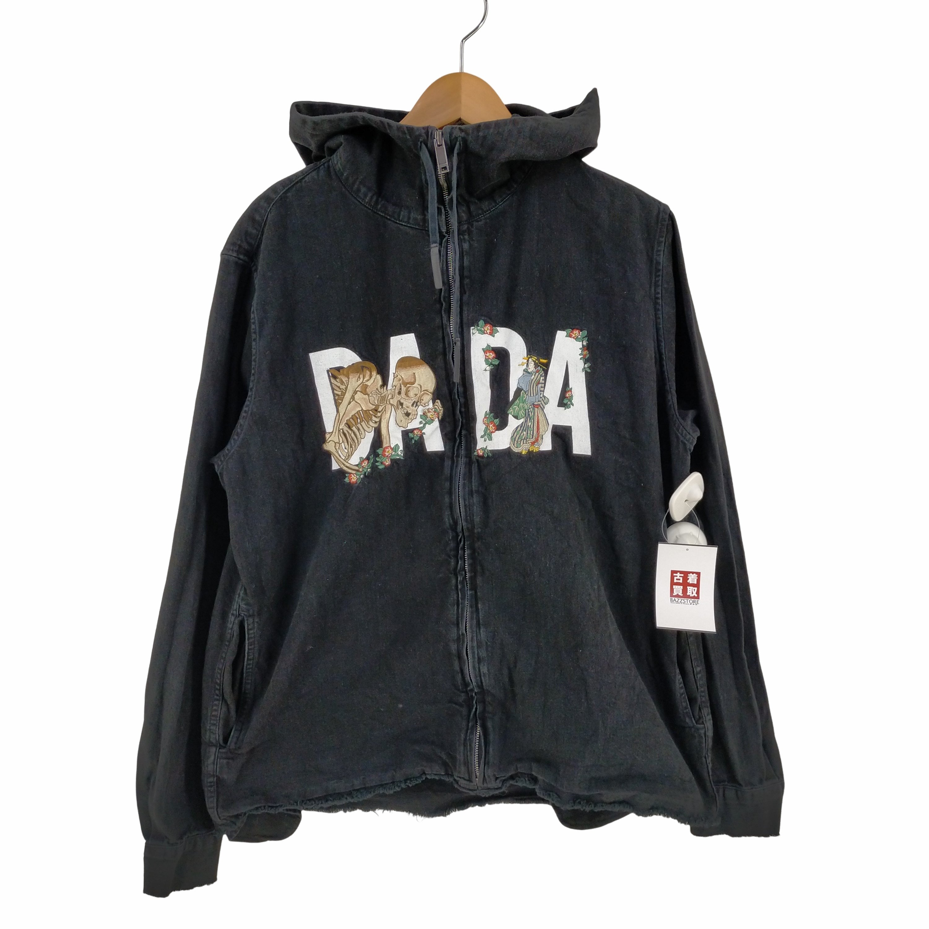 クリスチャンダダ CHRISTIAN DADA 和柄刺繍 カットオフ フーディ 
