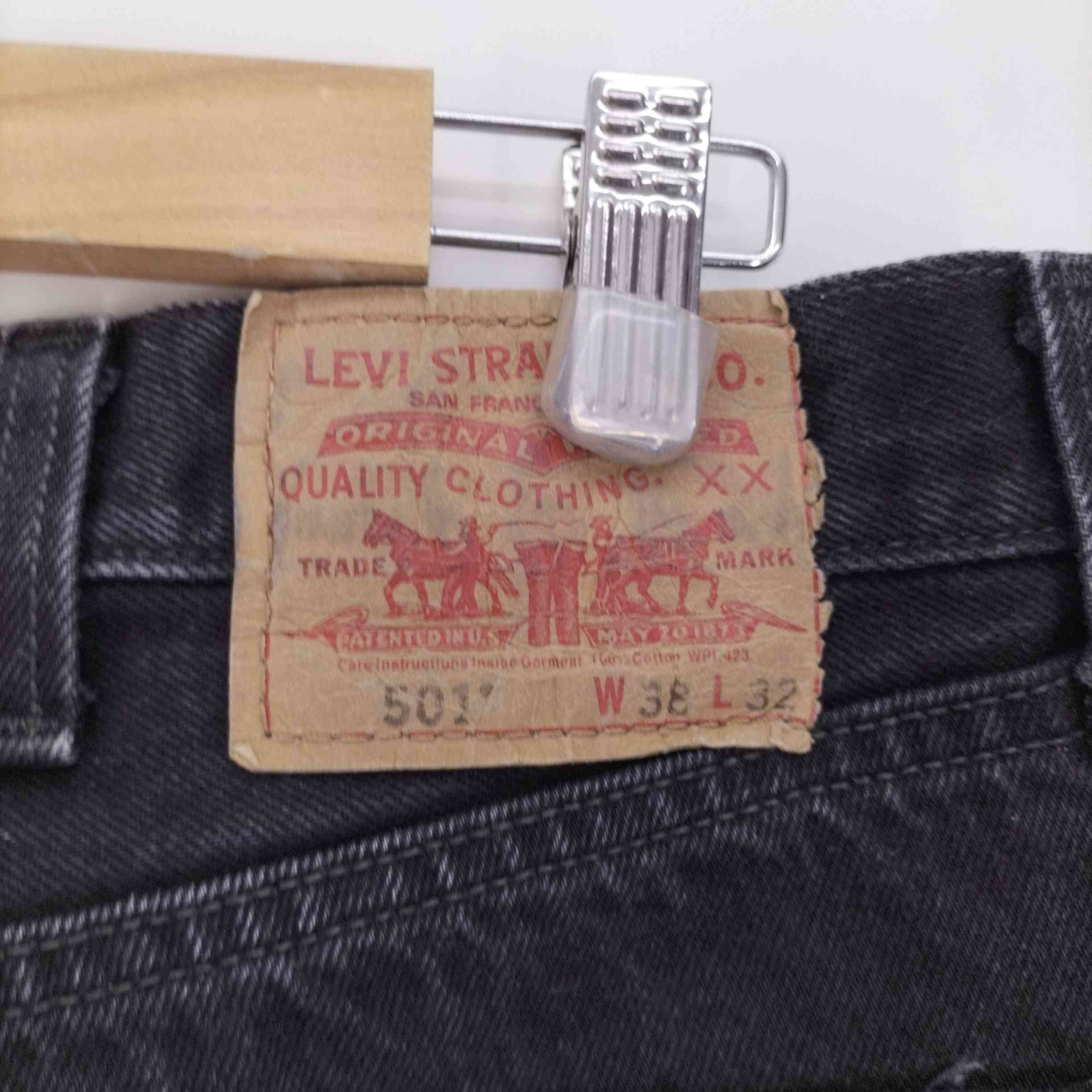 リーバイス Levis メキシコ製 501 ボタン裏4032 ブラックデニム パンツ