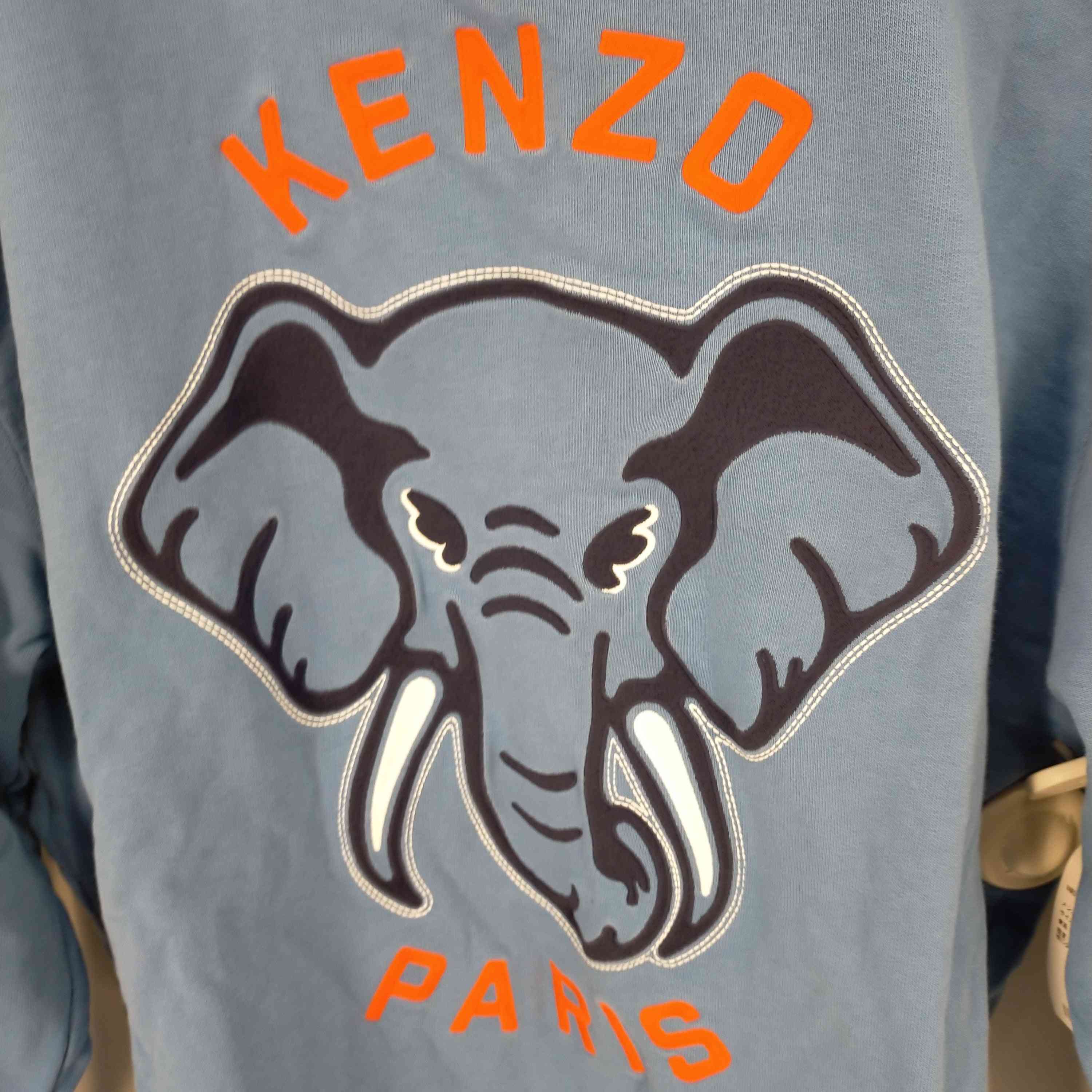 KENZO PARIS(ケンゾーパリス) Elephant Varsity Jungle embroidered sweatshirt / VARSITY JUNGLE エレファントスウェット メンズ import：【中古】【ブランド古着バズストア】 ケンゾーパリス KENZO PARIS VARSITY JUNGLE エレファント スウェット