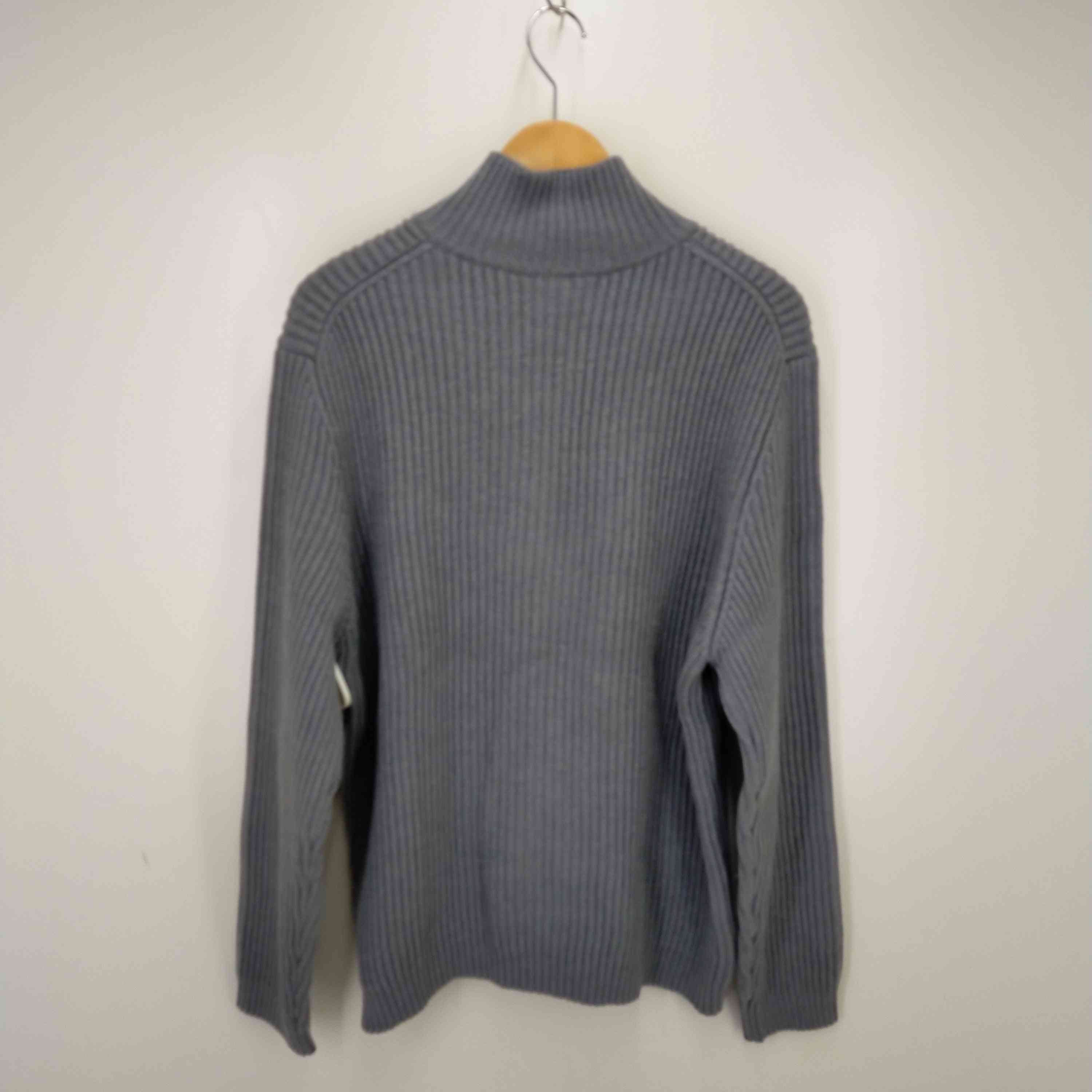 ヒューゴボス希少色トリコロールカラー ニットジャケット 現行タグ ヒューゴボス HUGO BOSS 90-00s 旧タグ オレンジタグ ジップ