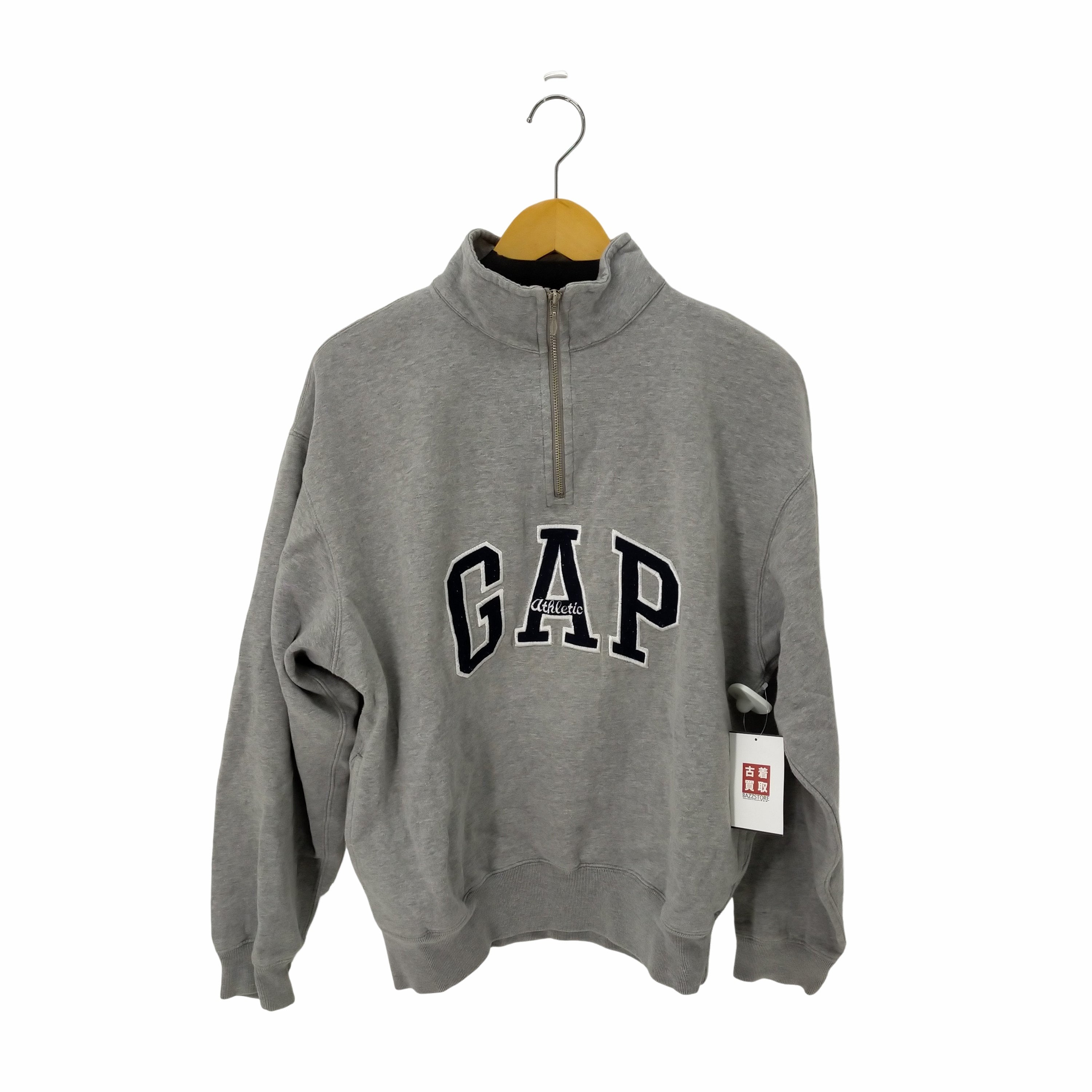 古着 90s GAP 無地 ソリッド ハーフジップ プルオーバー