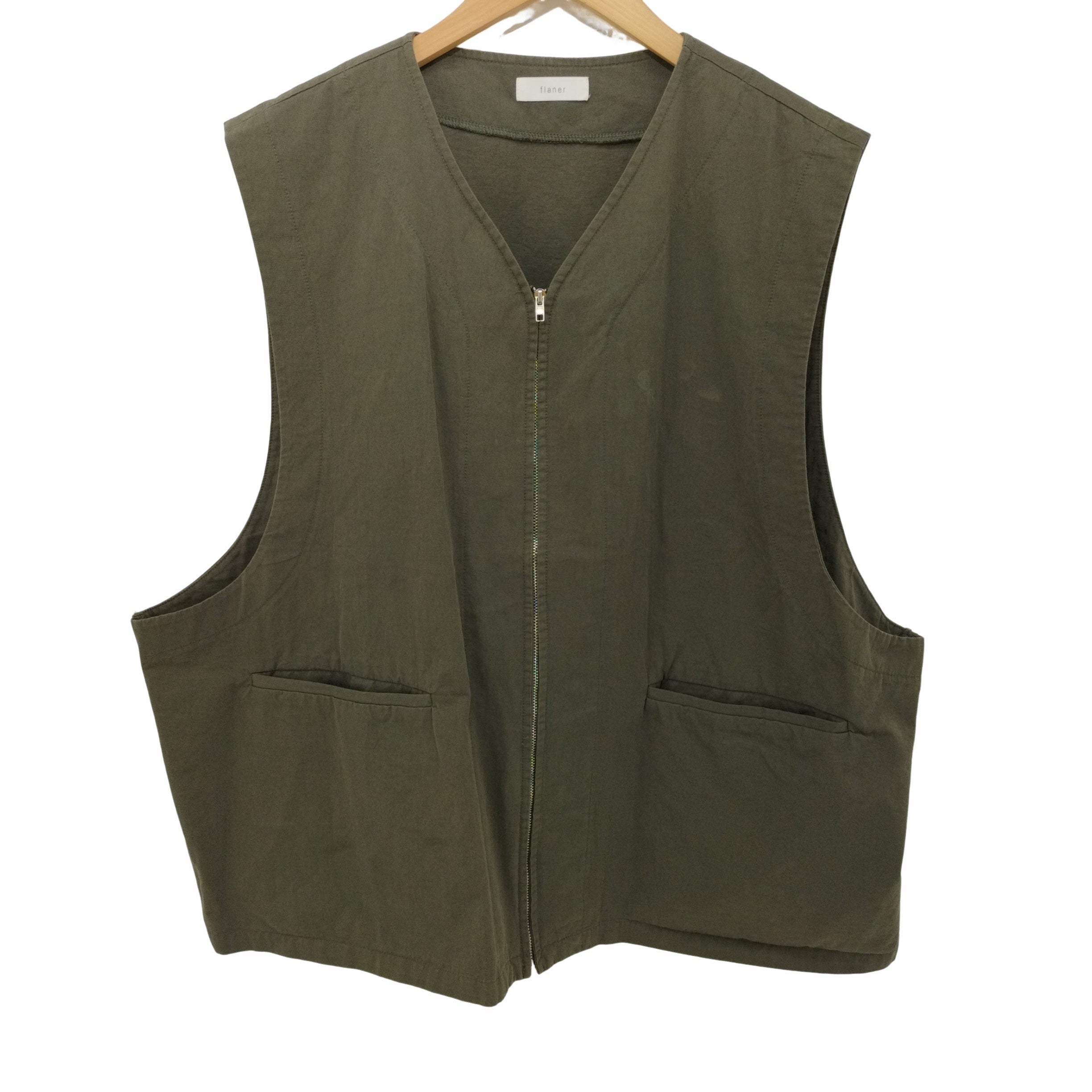 フラネ flaner Loose military vest ルーズミリタリーベスト メンズ