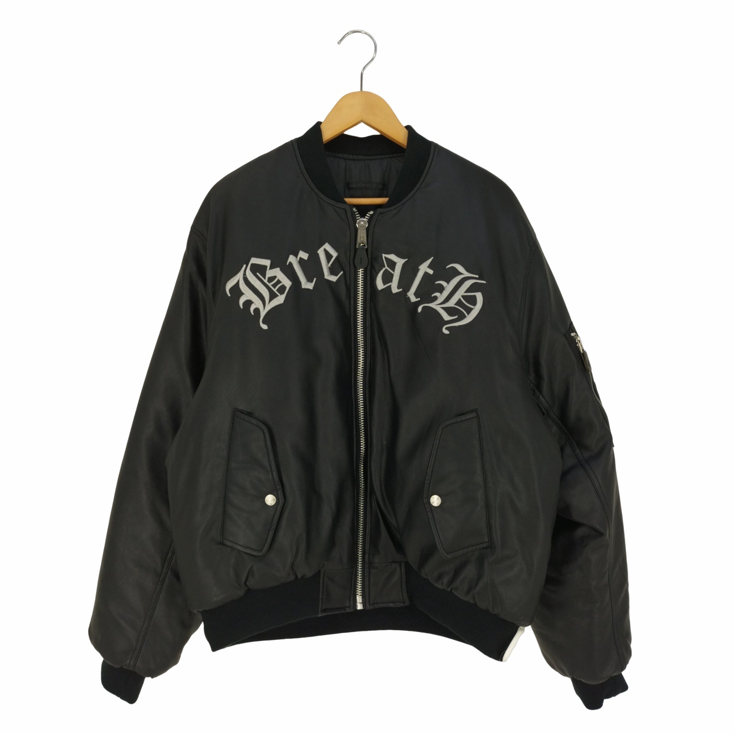 BREATH x FOSTEX GARMENTS F.M.C.D SYNTHETIC LEATHER BOMBER JACKET