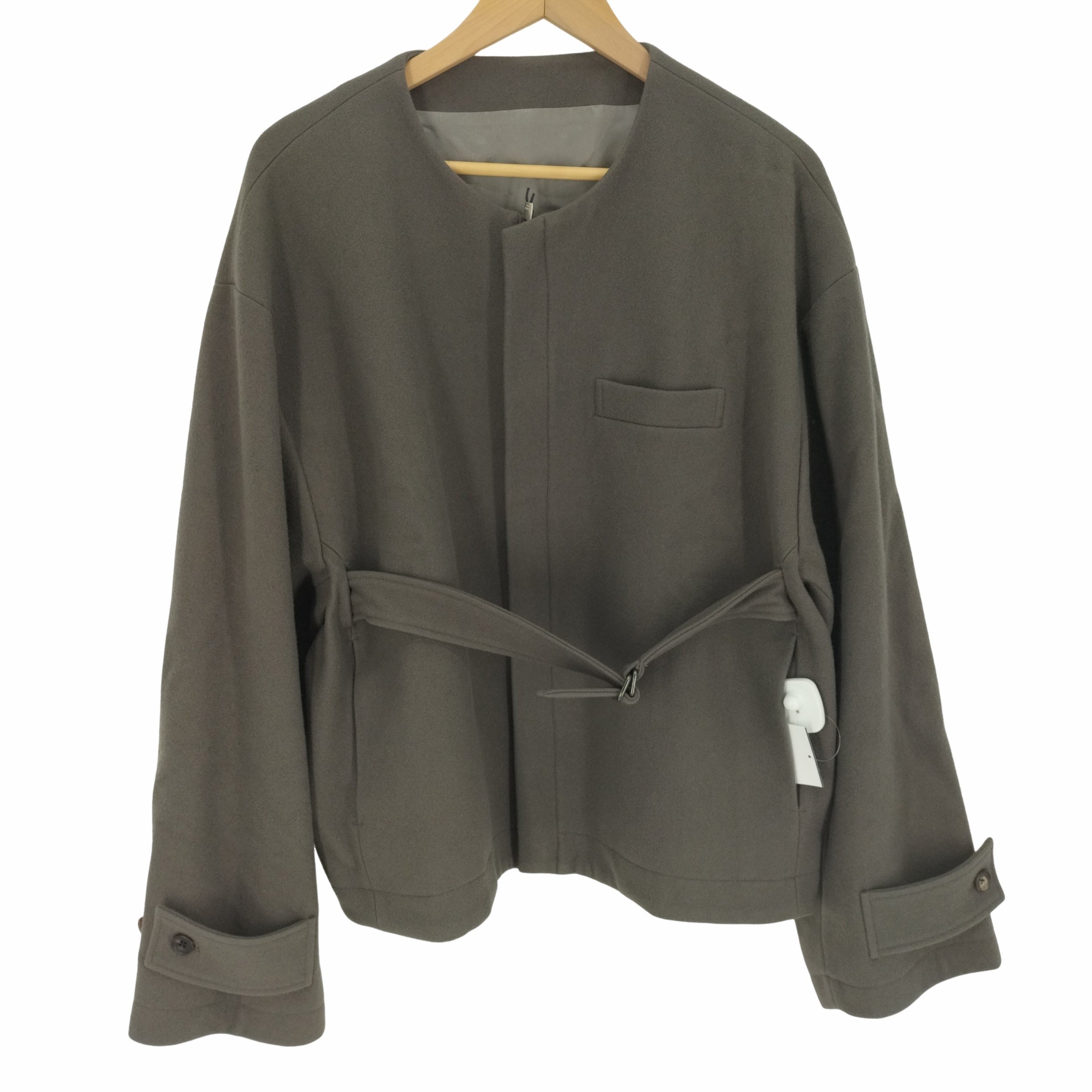 ジャケット・アウター stein 20aw NO COLLAR BELTED JACKET stein(シュタイン)/NO COLLAR BELTED JACKET/Black 通販