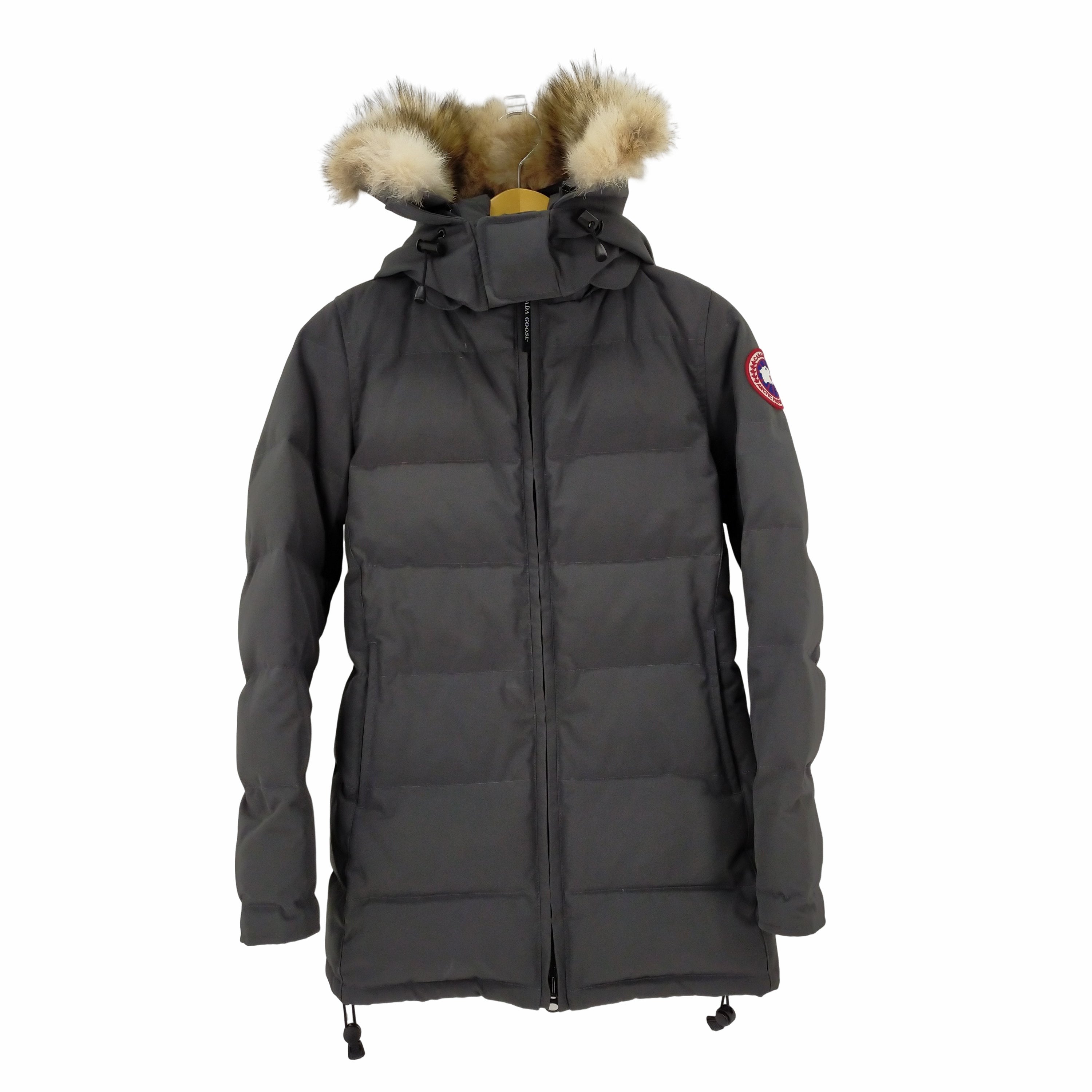 カナダグース CANADA GOOSE BELLEVILLE ベルビルパーカ ダウンジャケット グレー レディース S/P –  ブランド古着買取販売バズストア