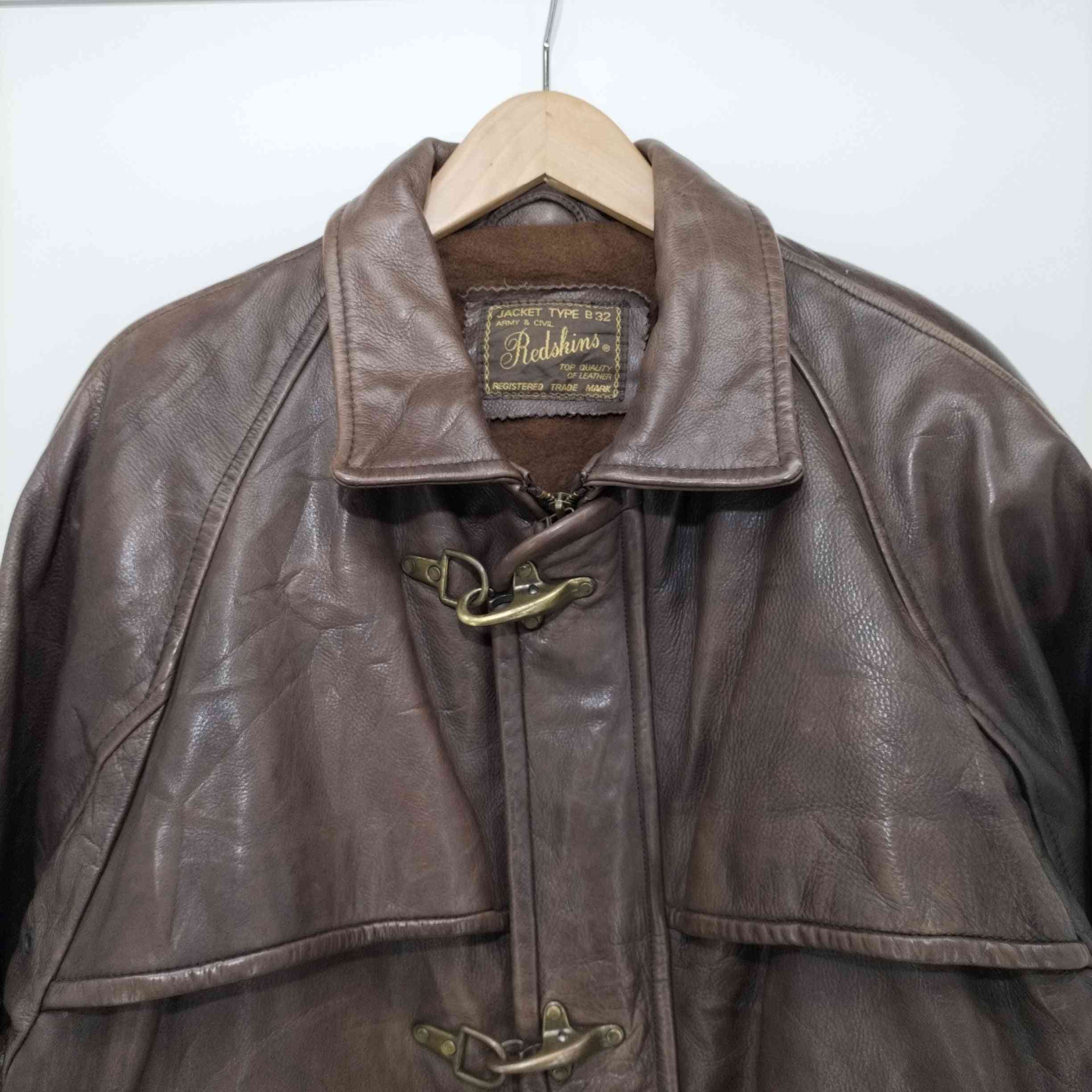 REDSKINS ファイヤーマン TYPE B32 レザーブルゾンジャケット メンズ 