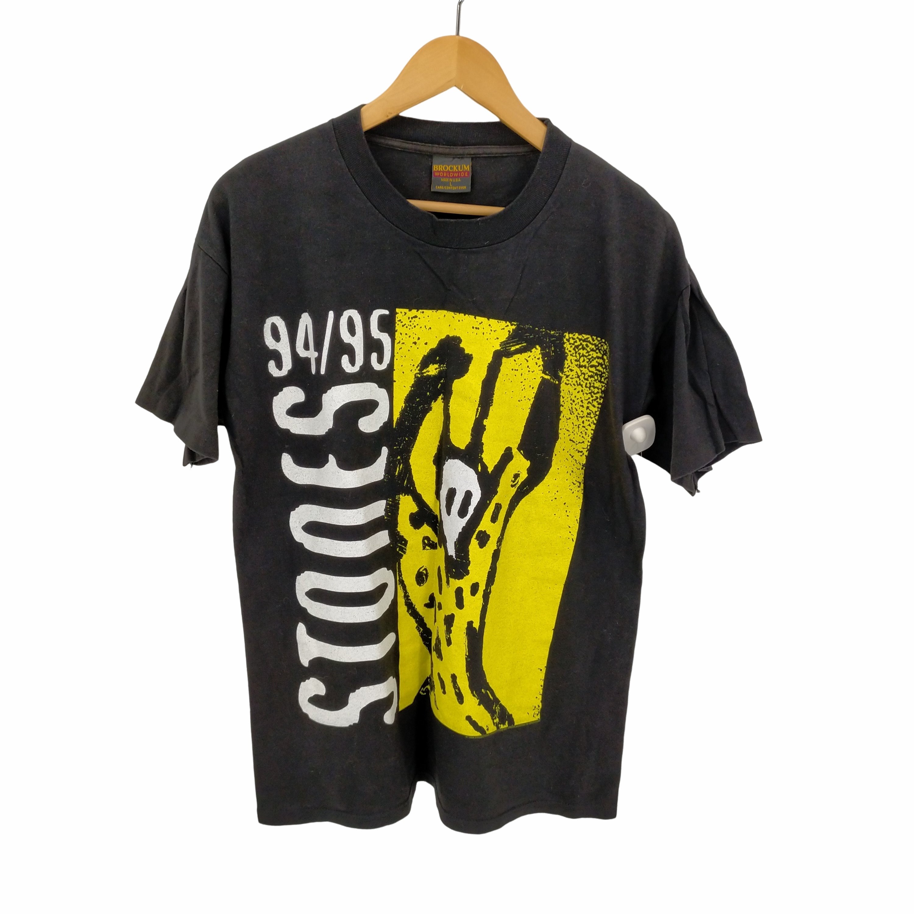 BROCKUM(ブロッカム) 90S USA製 VOODOO TOUR 両面プリント クルーネック Tシャツ 袖シングル コピーライト1994 メンズ import：L 【中古】【ブランド古着バズストア】 BROCKUM 90S USA製 94/95 VOODOO LOUNGE tour T shirt メンズ