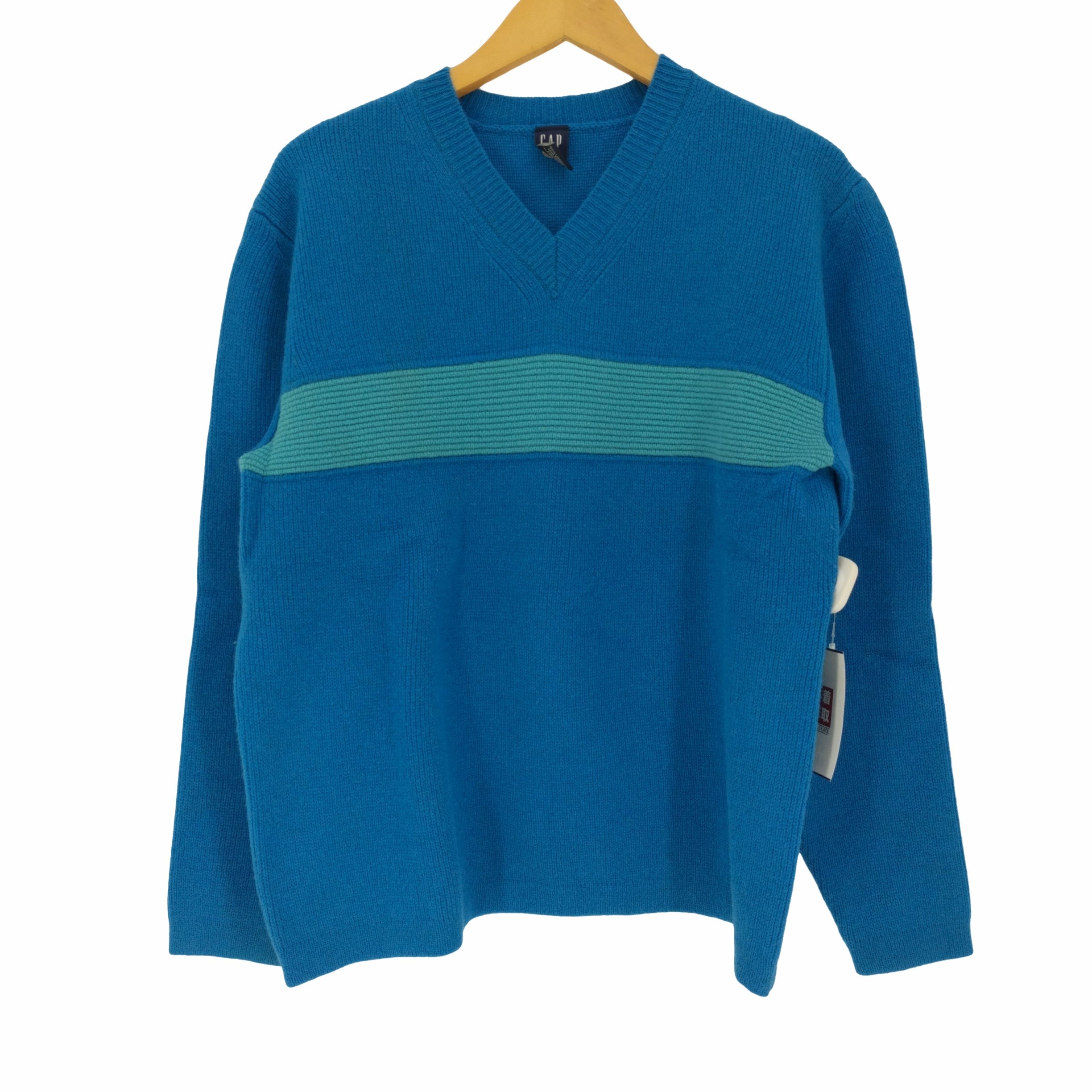 ギャップ Gap 00S OLD ボーダー Vネック ウール ニット メンズ import 